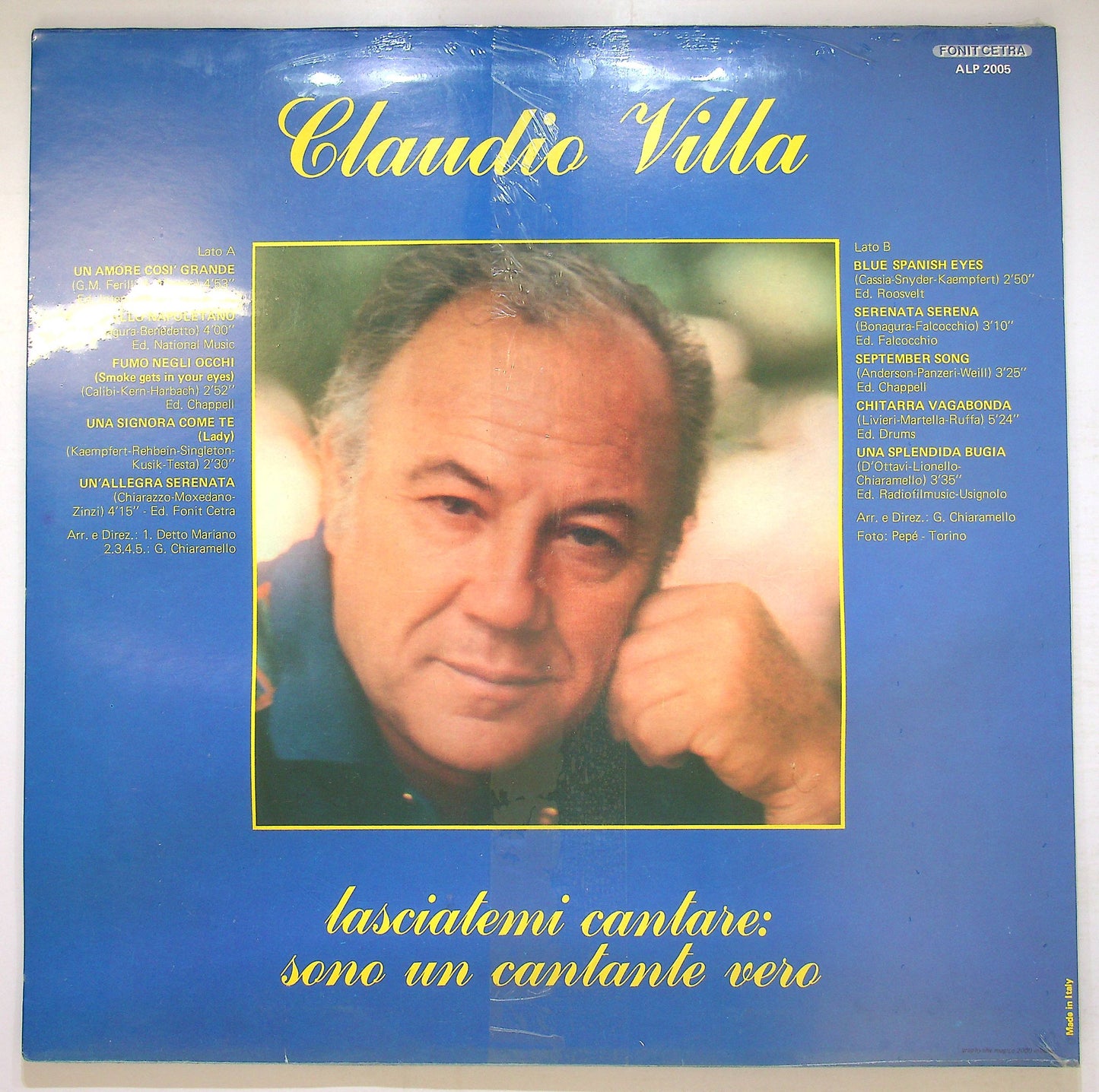 EBOND Claudio Villa - Lasciatemi Cantare: Sono Un Cantante Vero Vinile V080037