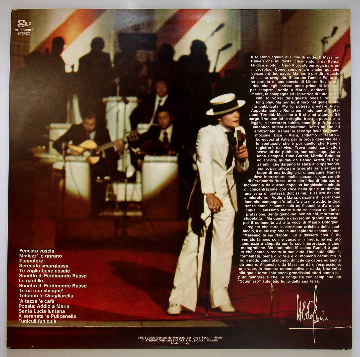 EBOND Massimo Ranieri - Napulammore Vinile V080059