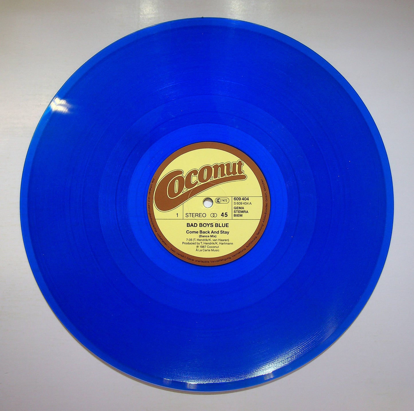 EBOND Bad Boys Blue - Come Back And Stay (BLUE VINYL) Vinile V080139