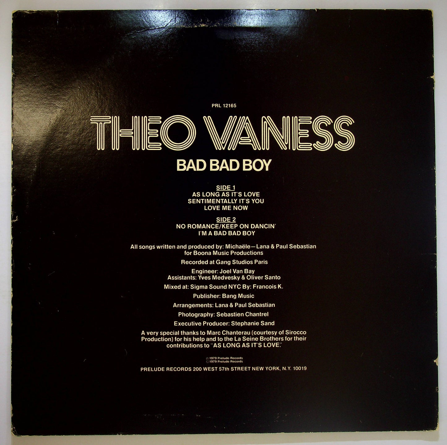 EBOND Theo Vaness - Bad Bad Boy Vinile V080142