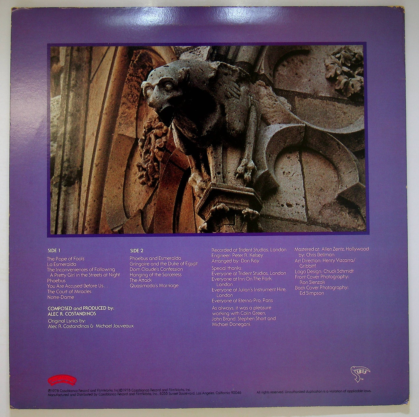 EBOND Alec R. Costandinos - The Hunchback Of Notre Dame Vinile V080143