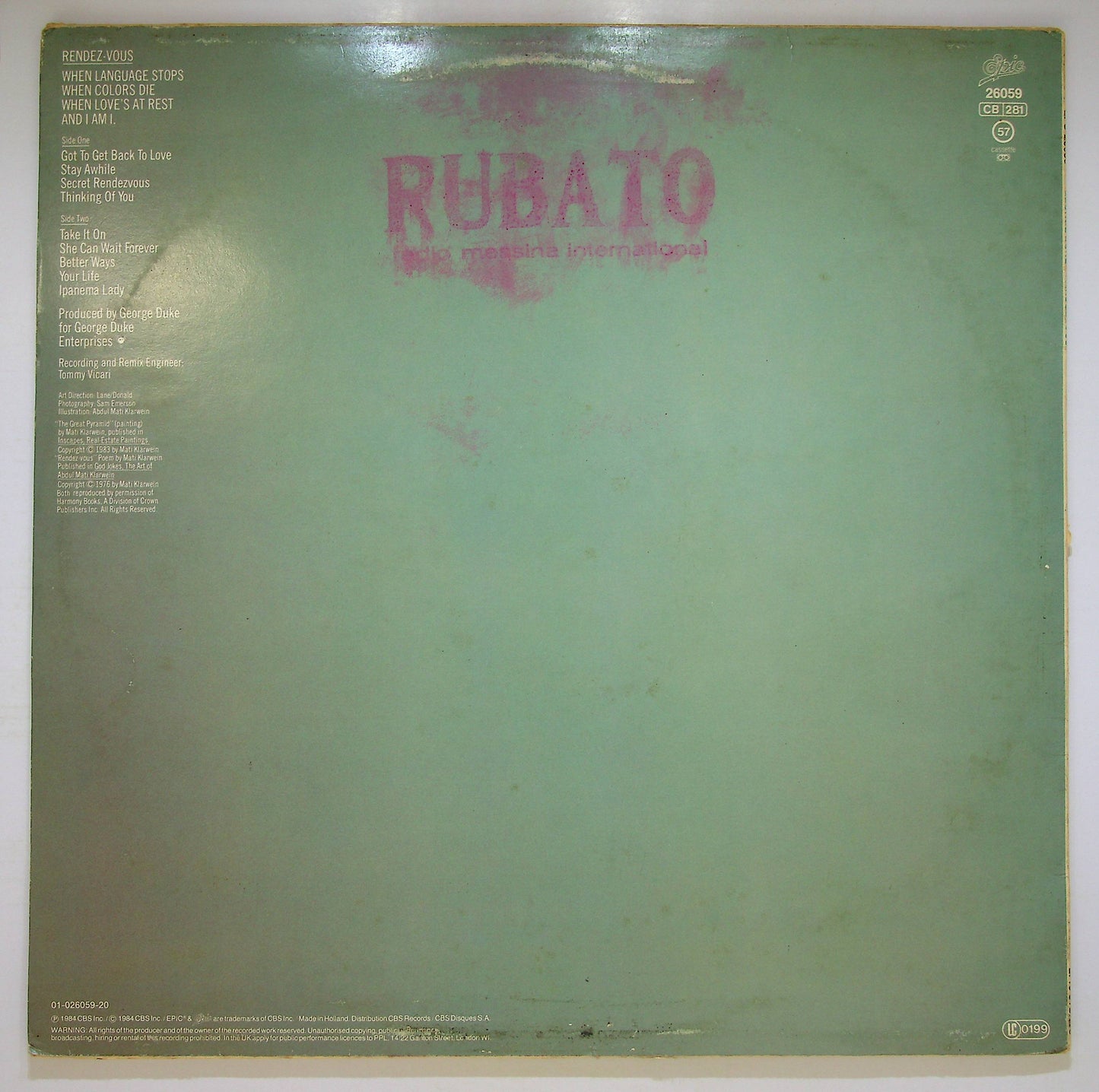 EBOND George Duke - Rendezvous Vinile V080144