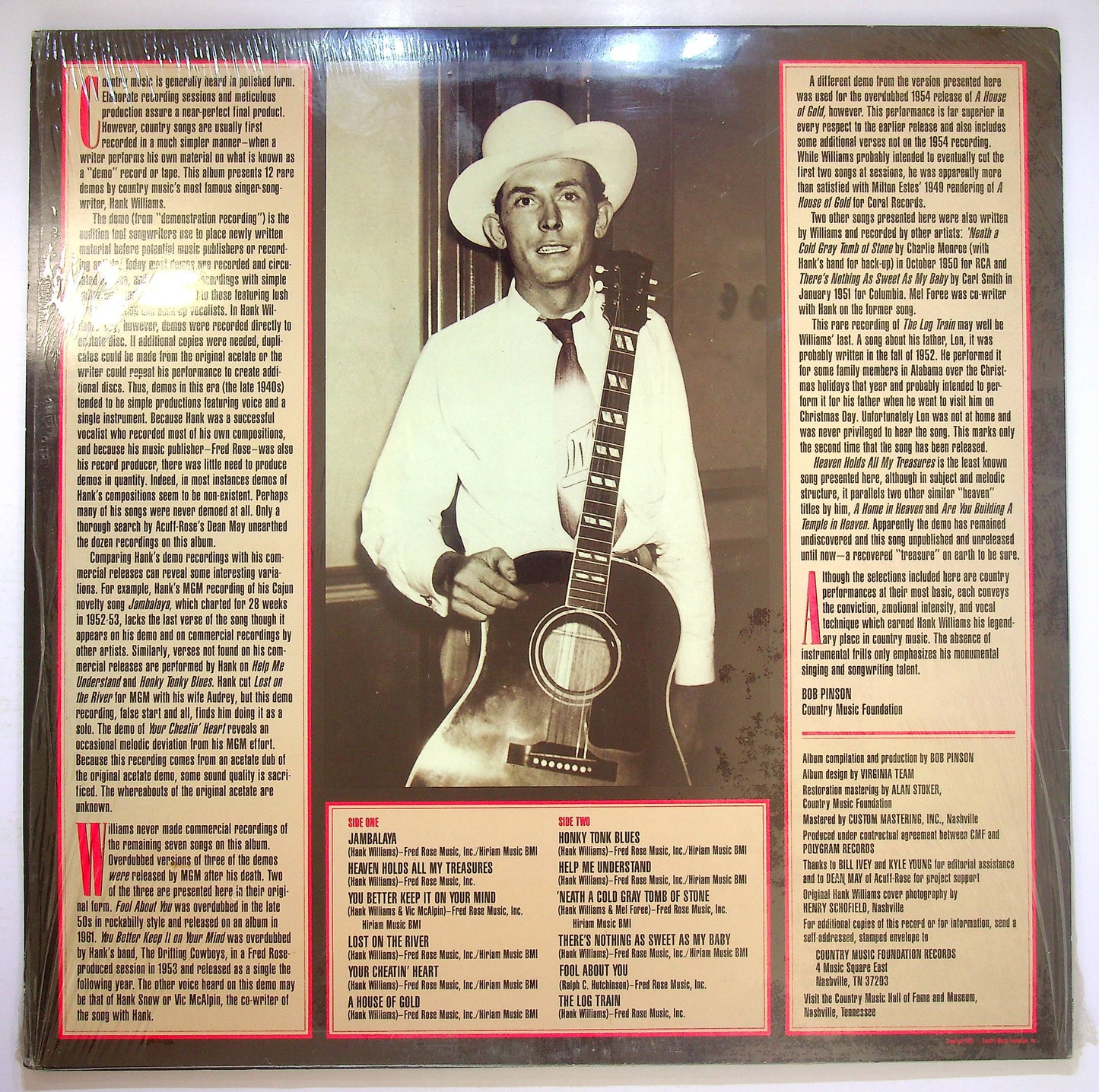 EBOND Hank Williams - Just Me And My Guitar Vinile V081012