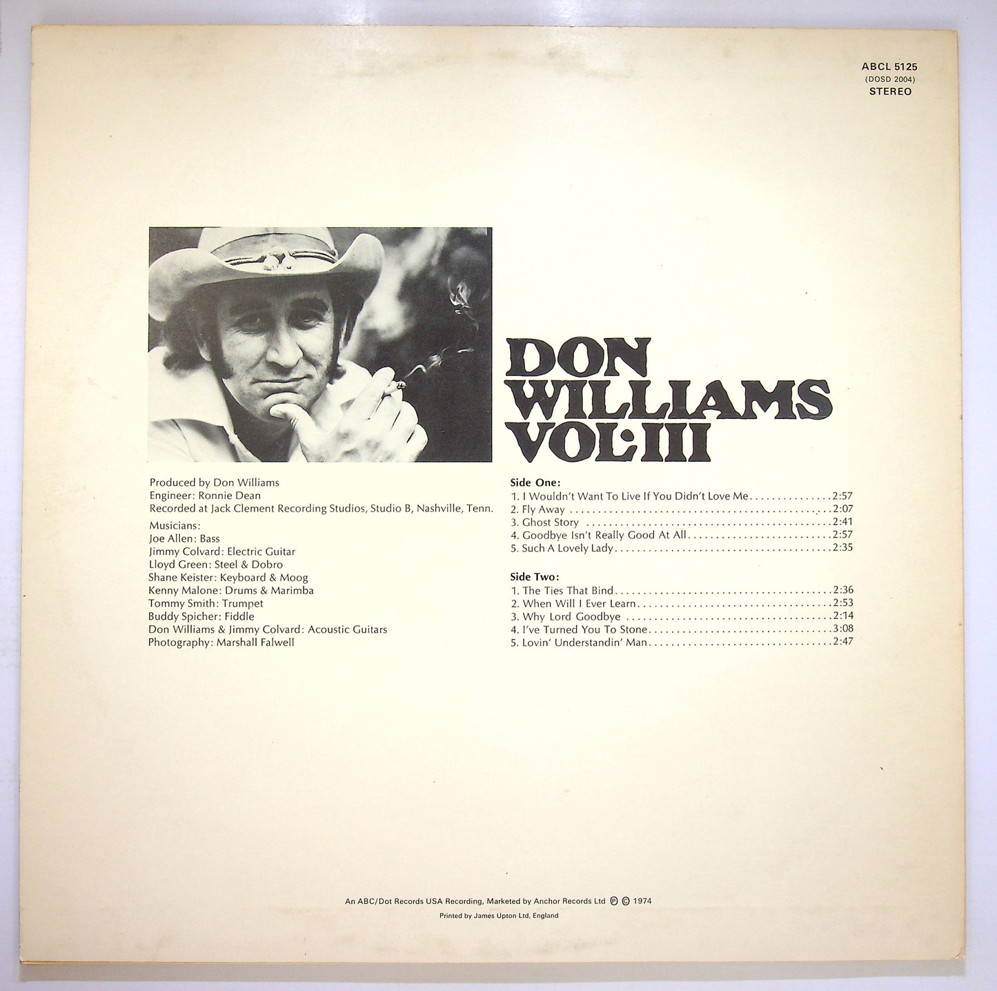 EBOND Don Williams - Vol. III Vinile V081149