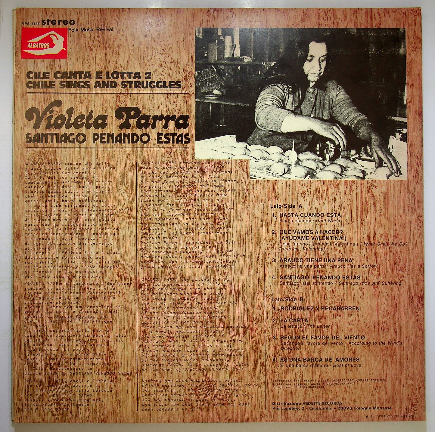 EBOND Violeta Parra - Santiago Penando Estas Vinile V082005
