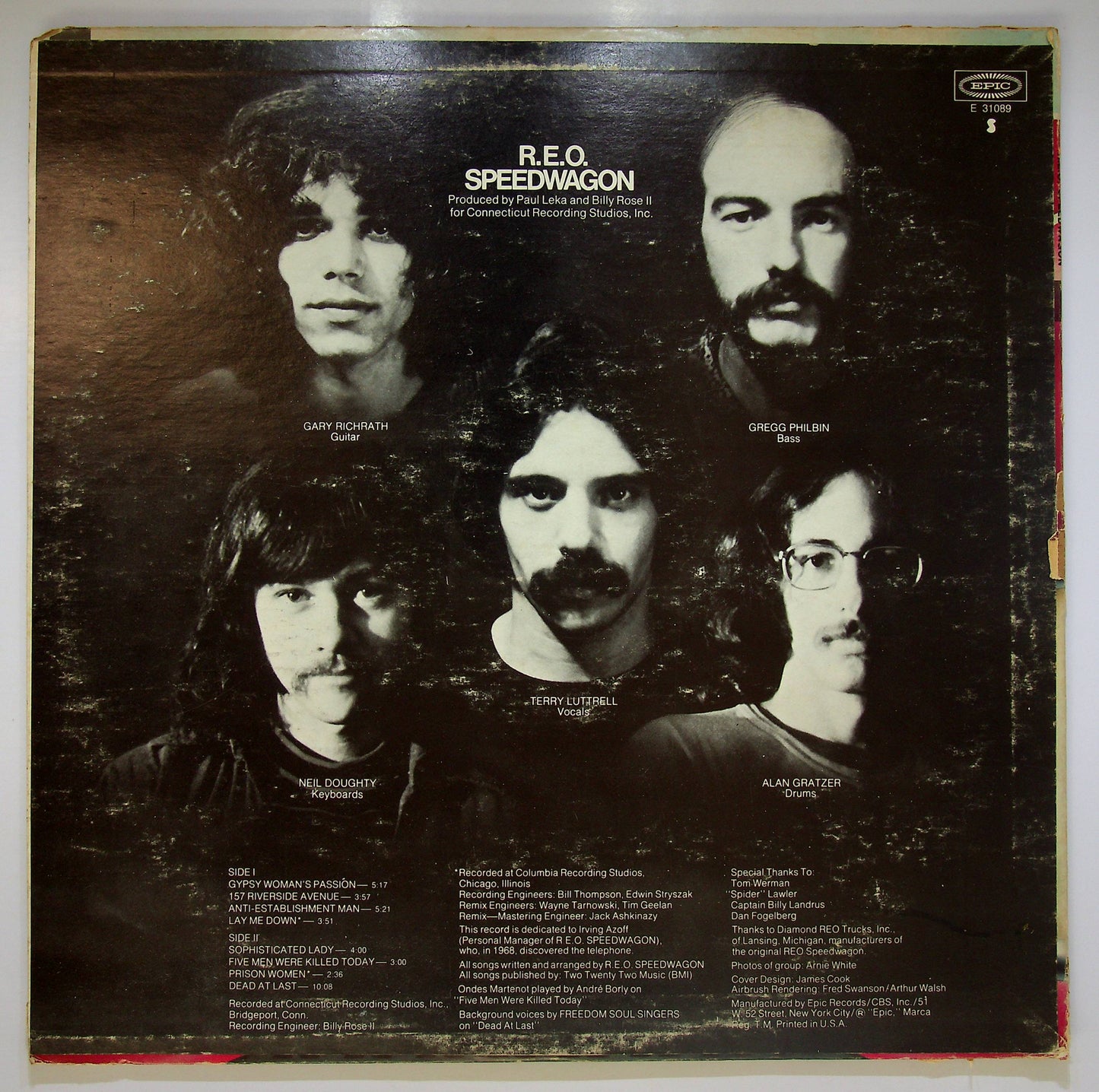 EBOND R.E.O. Speedwagon - R.E.O. Speedwagon Vinile V082022