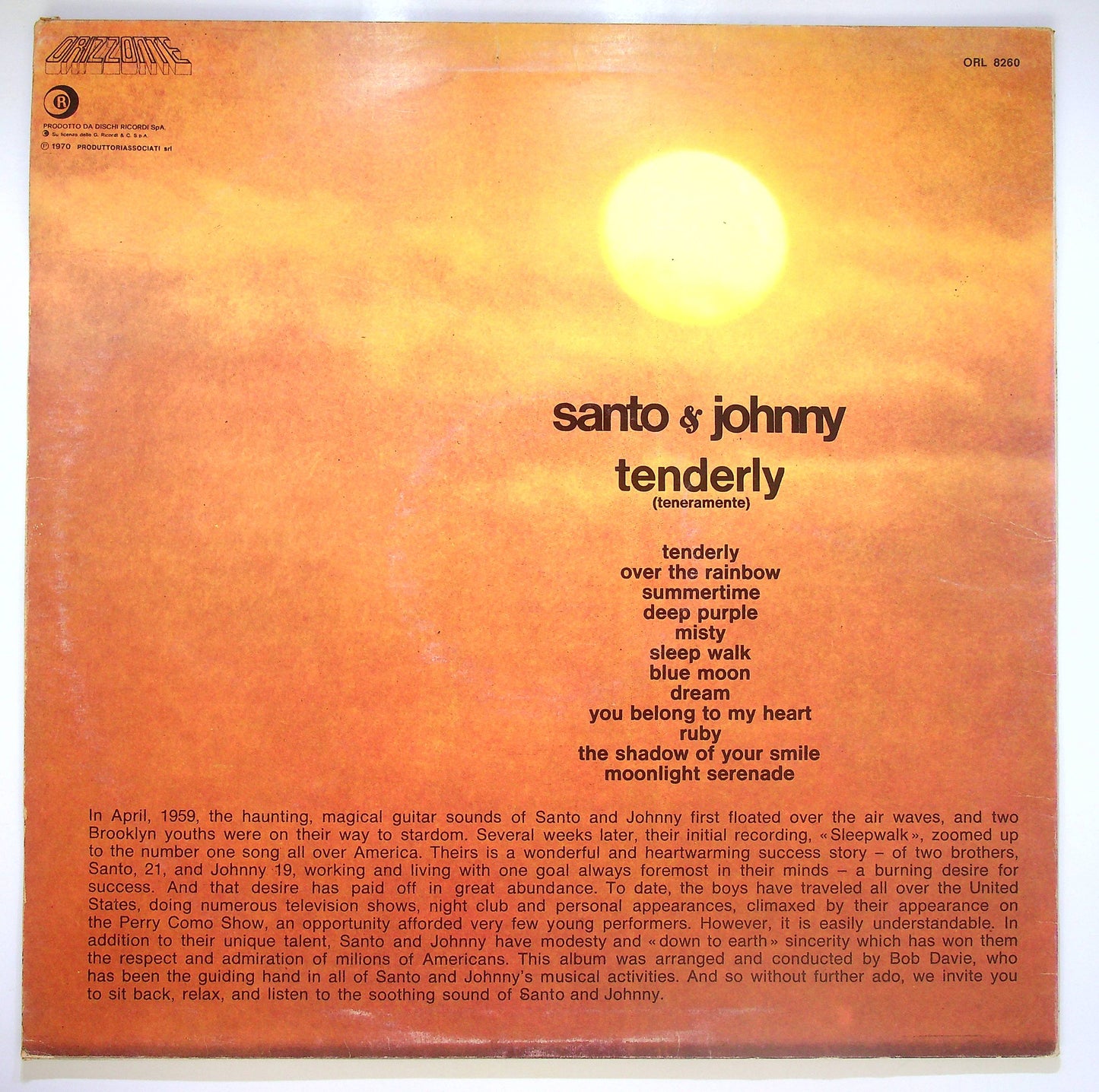 EBOND Santo & Johnny - Tenderly = Teneramente Vinile V082045