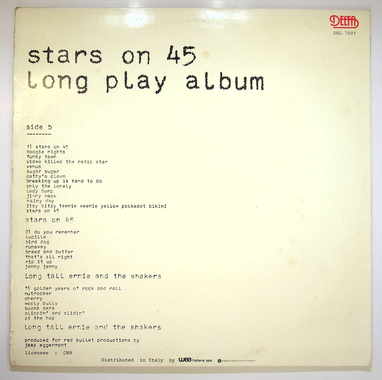 EBOND Stars On 45 / Long Tall Ernie And The Shakers Vinile V082048