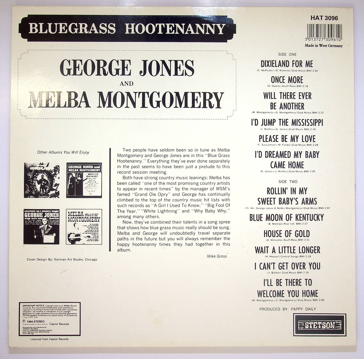 EBOND George Jones And Melba Montgomery - Bluegrass Hootenanny Vinile V082066