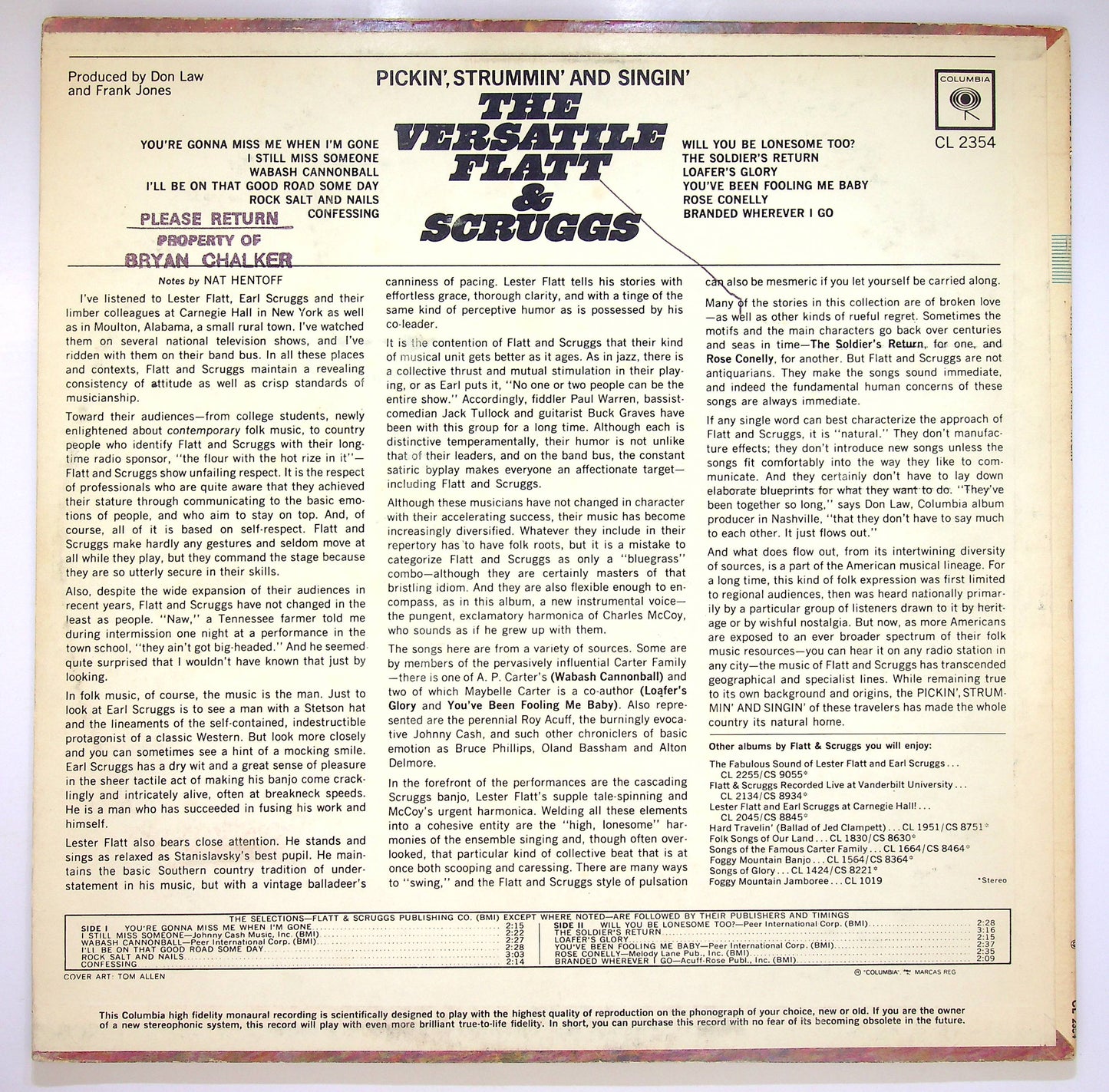 EBOND Flatt & Scruggs - The Versatile Flatt & Scruggs Vinile V082073