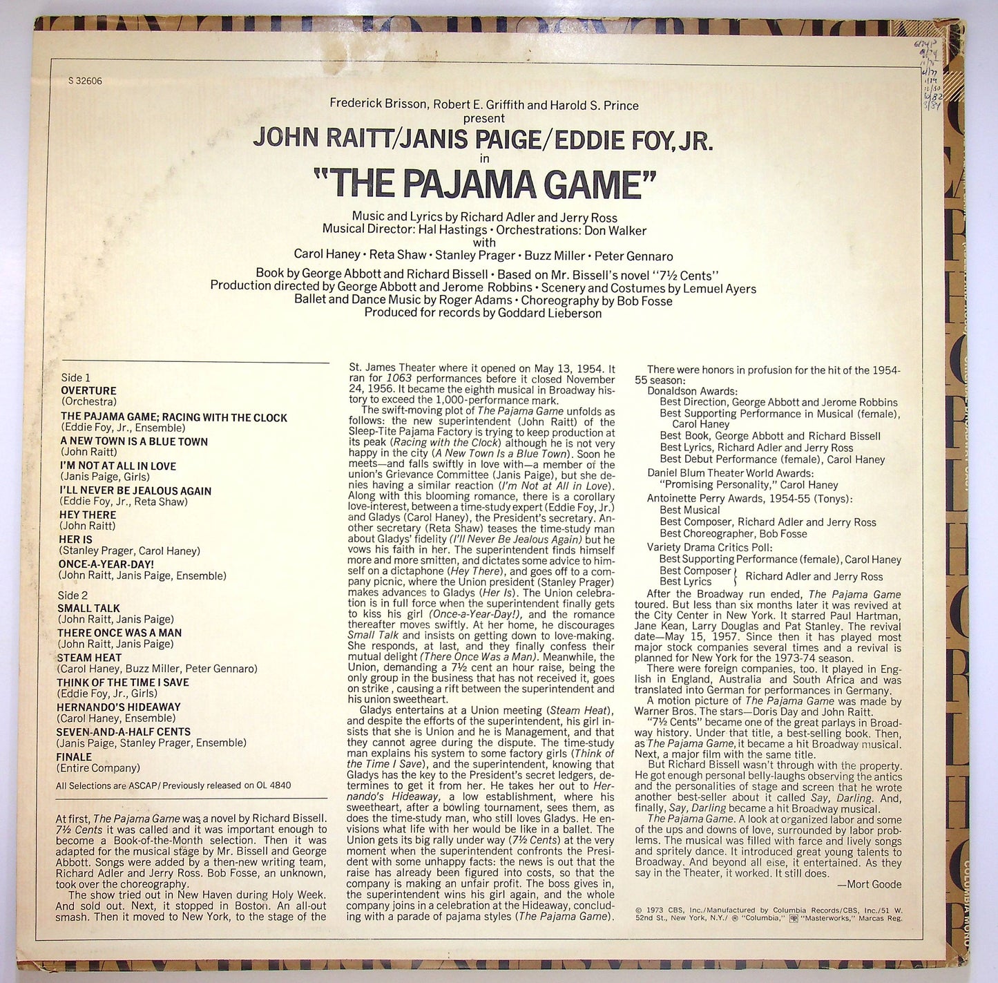 EBOND Richard Adler And Jerry Ross - The Pajama Game Vinile V082076