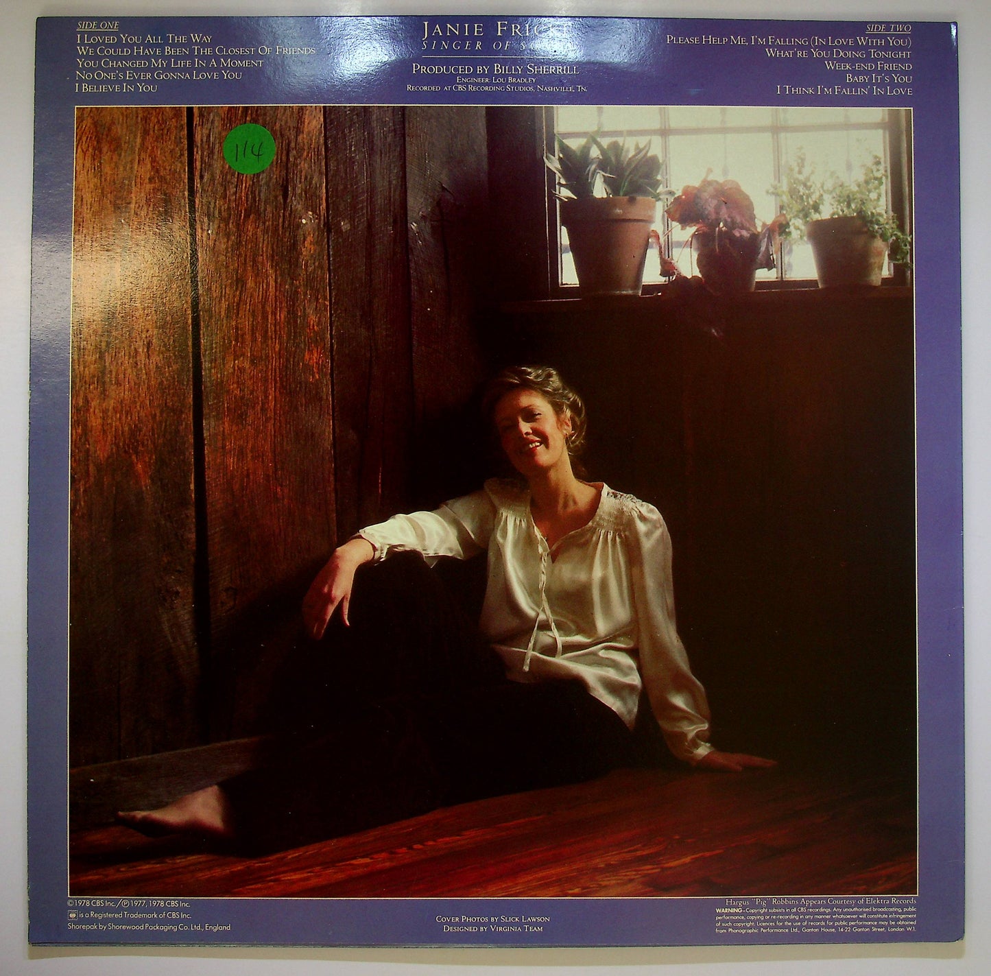 EBOND Janie Fricke - Singer Of Songs Vinile V082082