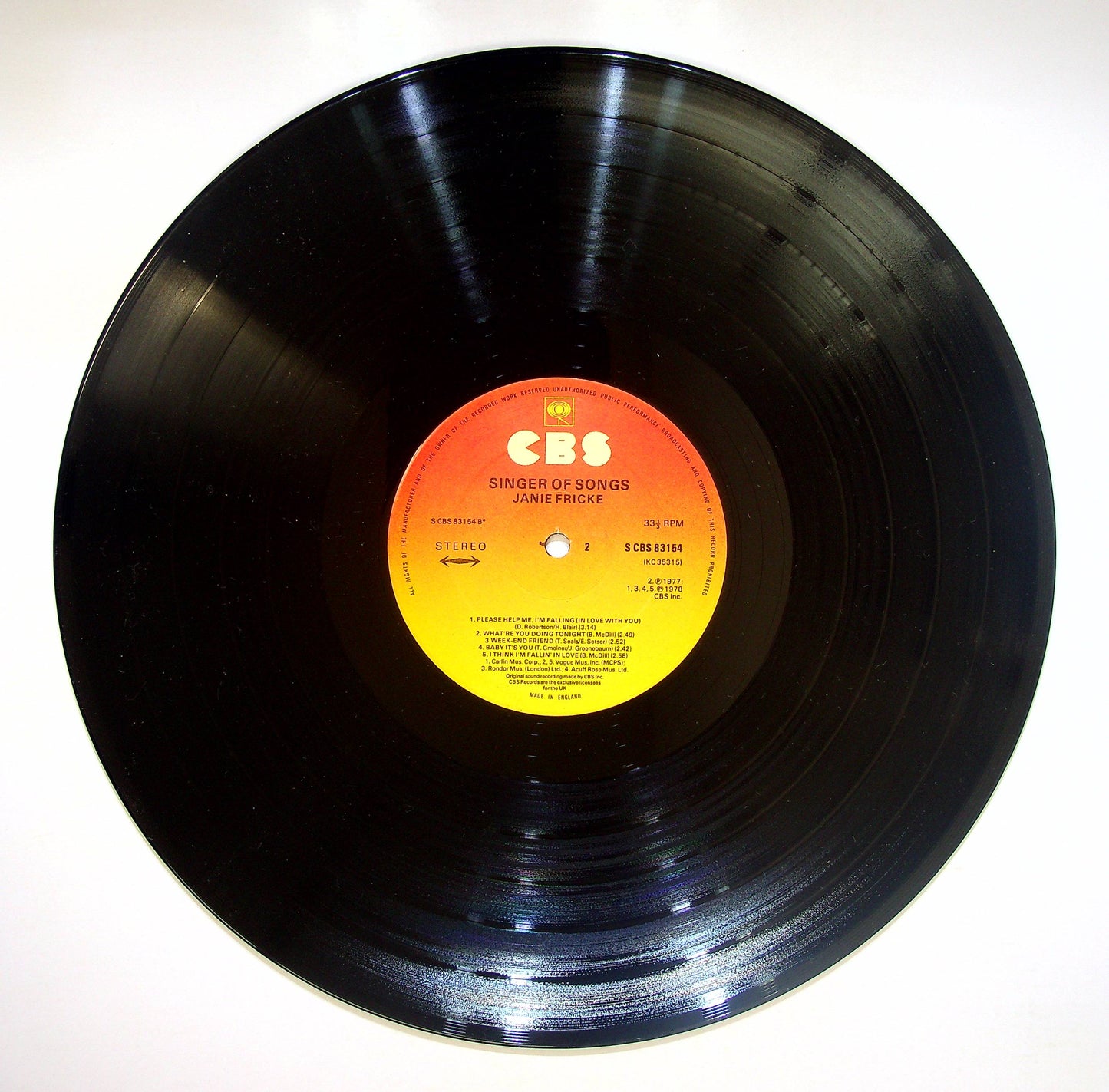EBOND Janie Fricke - Singer Of Songs Vinile V082082