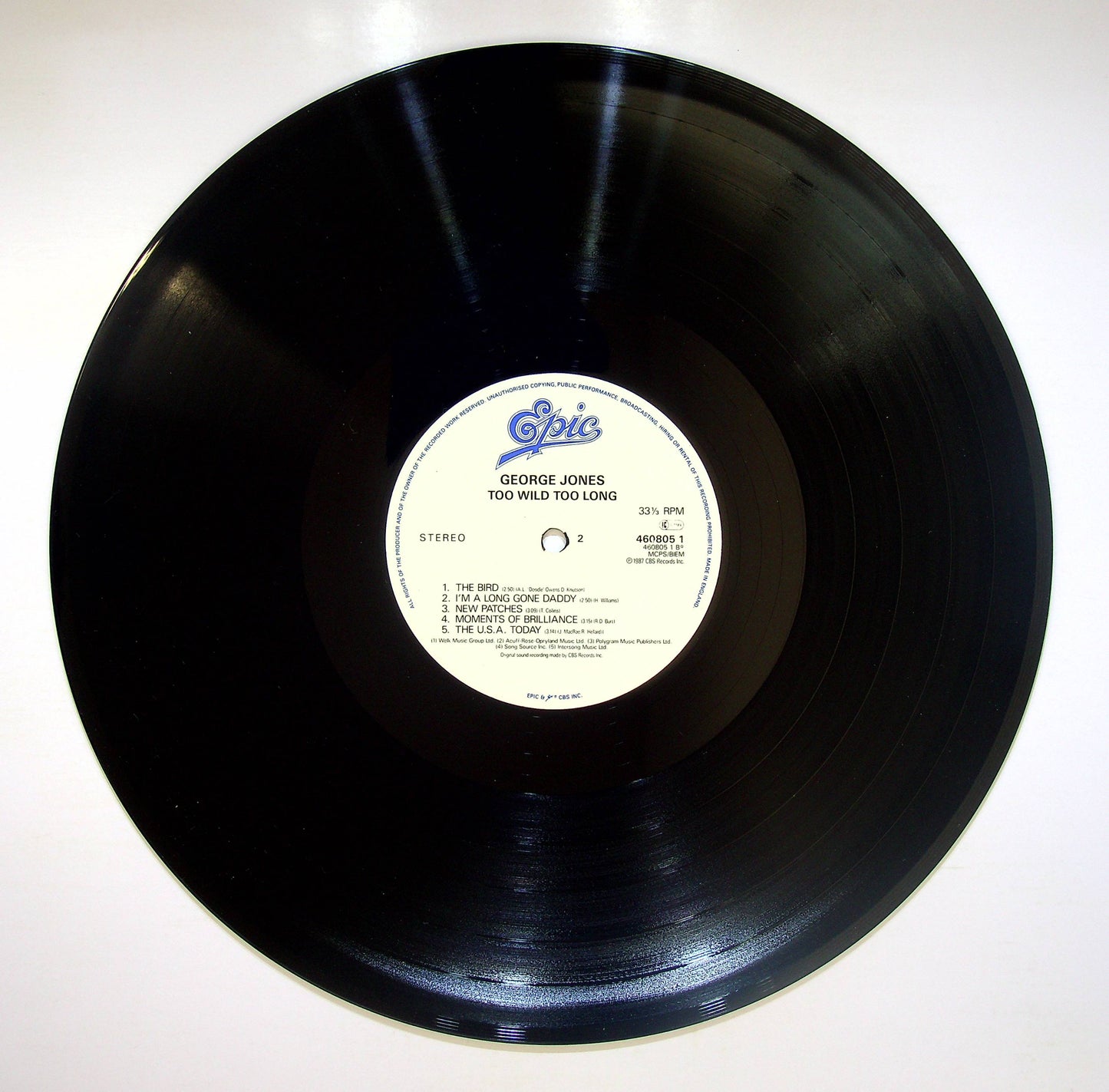 EBOND George Jones - Too Wild Too Long Vinile V082086