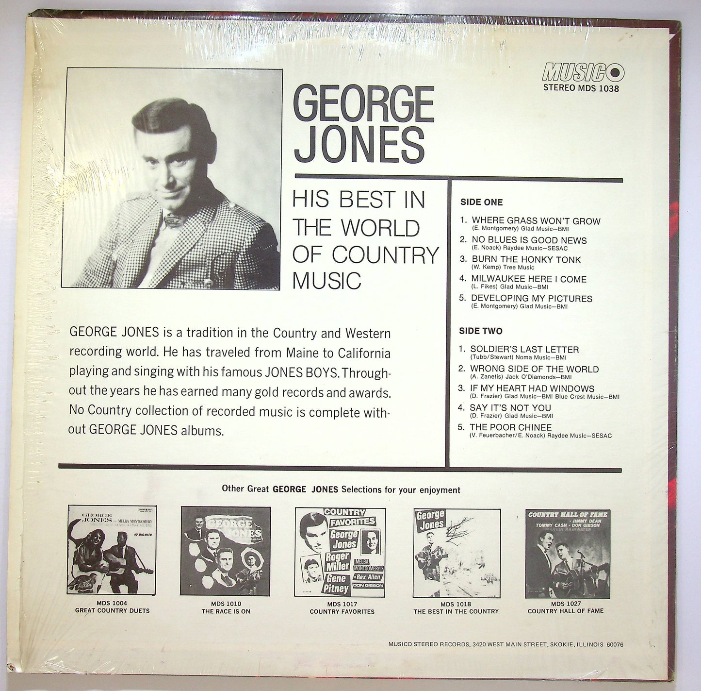 EBOND George Jones - His Best In The World Of Country Music Vinile V082090