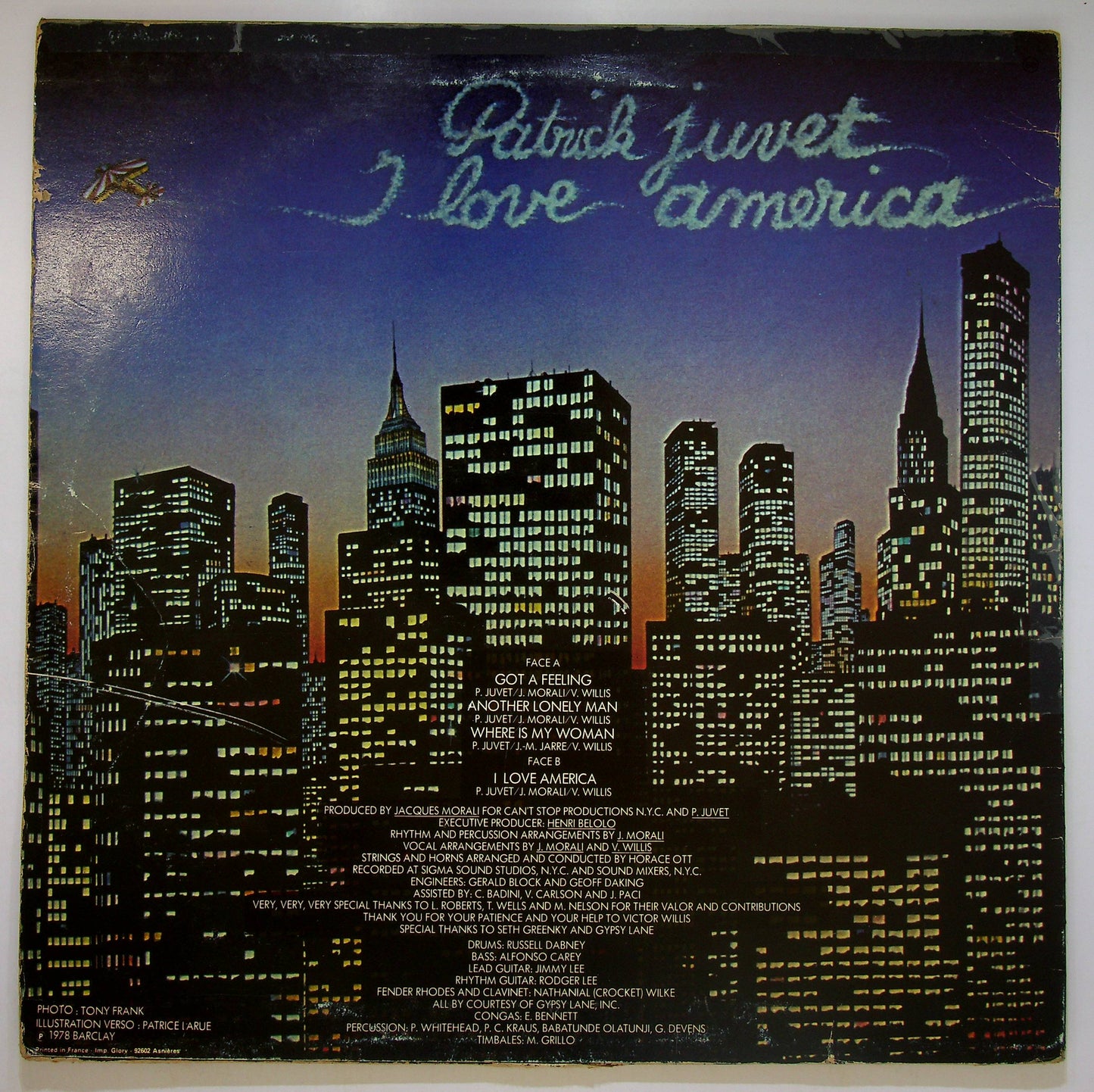 EBOND Patrick Juvet - Got A Feeling - I Love America Vinile V083006
