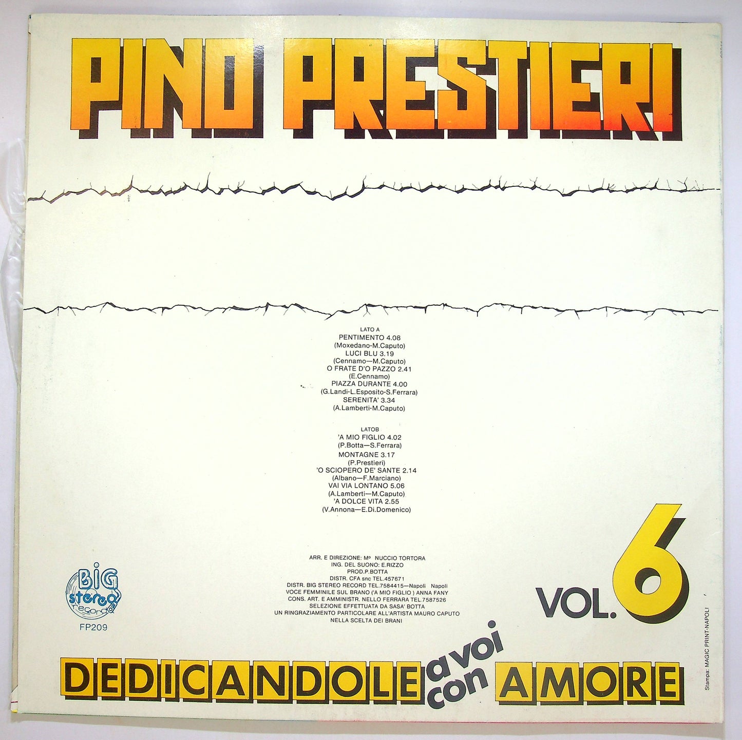 EBOND Pino Prestieri - Dedicandole A Voi Con Amore Vol.6 Vinile V083090