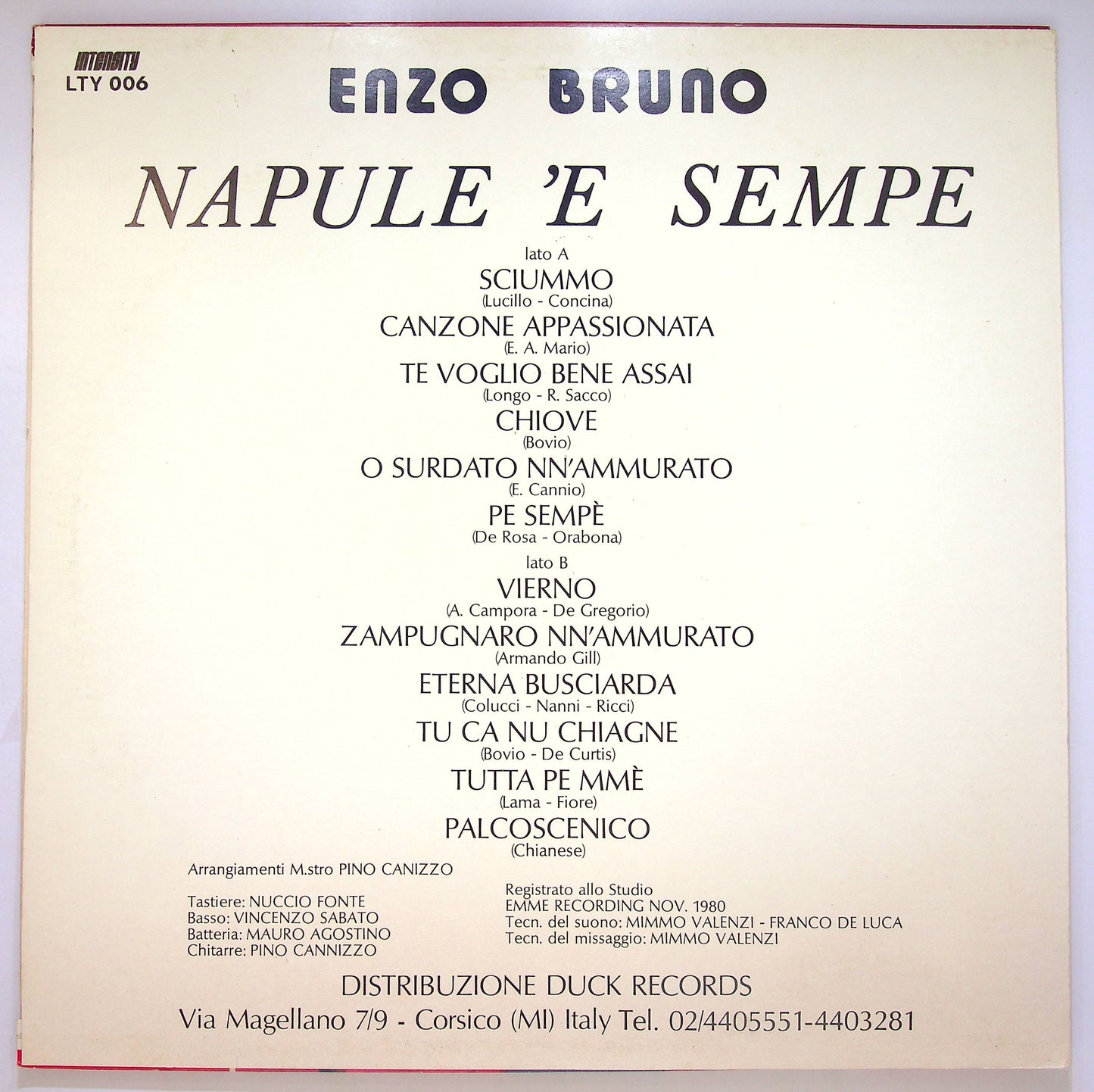 EBOND Enzo Bruno - Napule 'E Sempe Vinile V083139