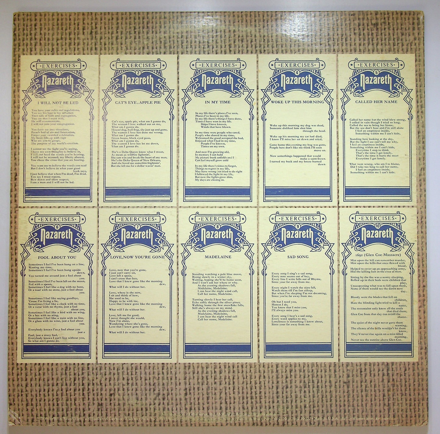 EBOND Nazareth - Exercises Vinile V084075