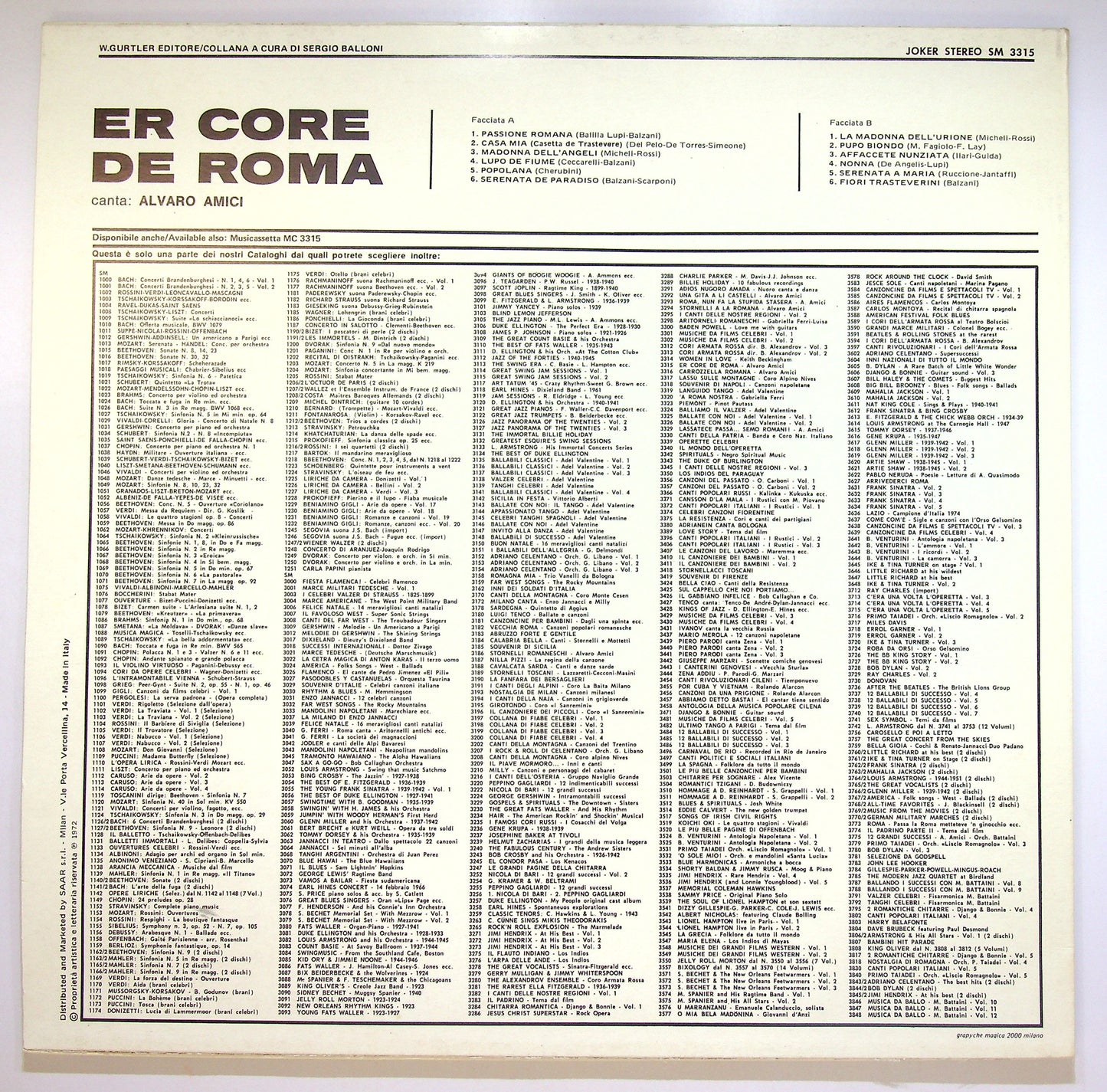 EBOND Alvaro Amici - Er Core De Roma Vinile V084086