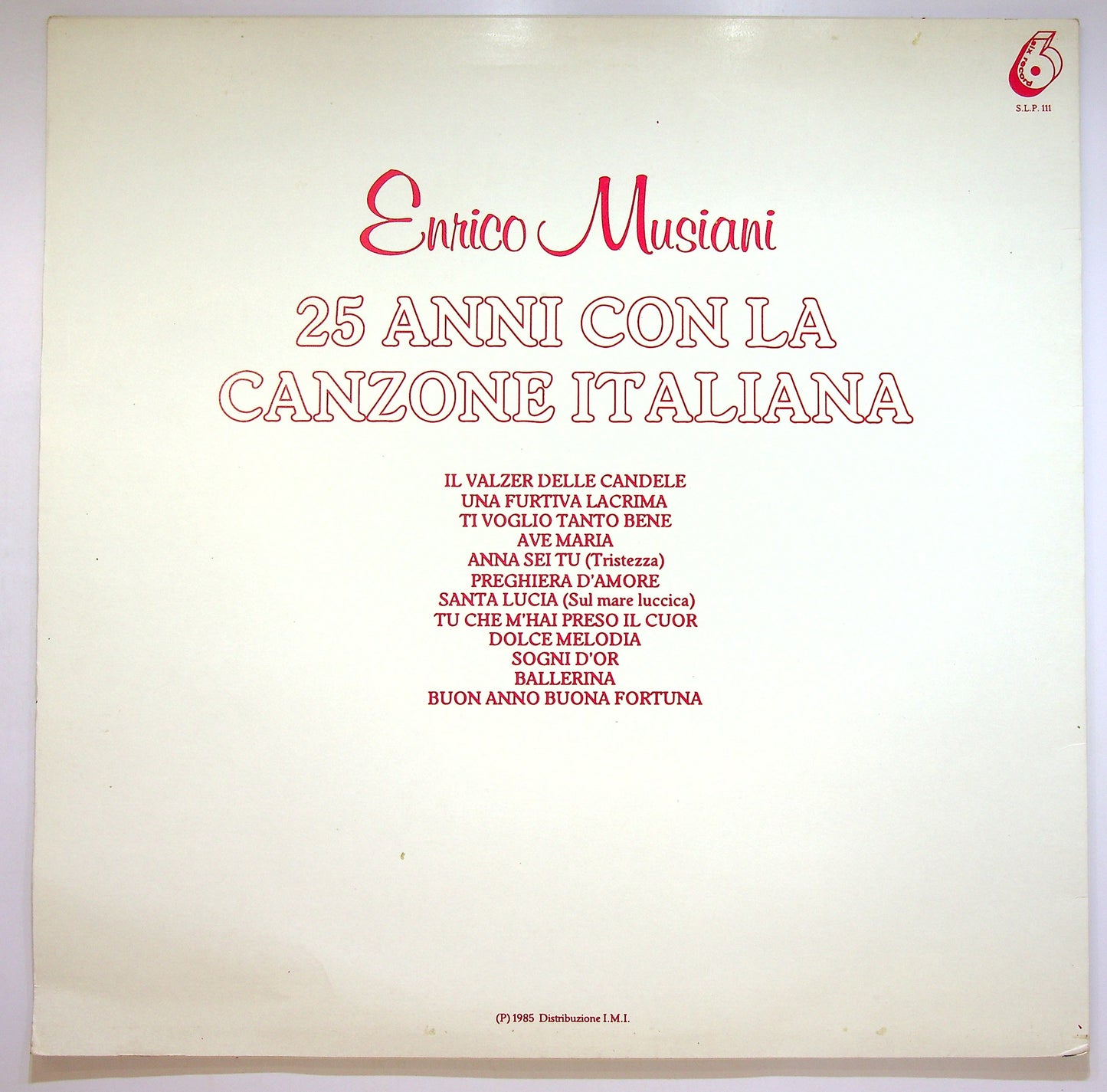 EBOND Enrico Musiani - 25 Anni Con La Canzone Italiana Vinile V084118
