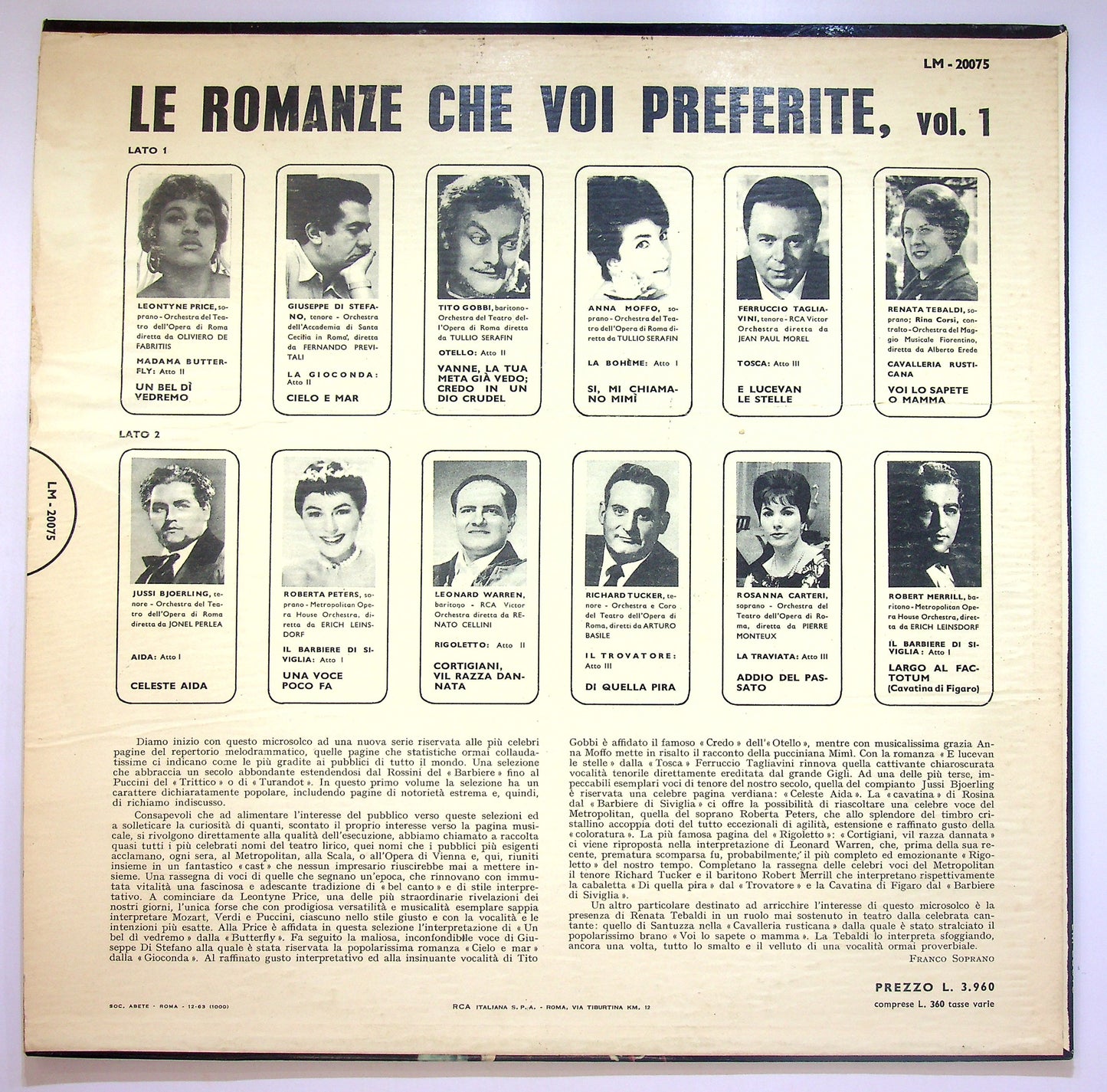 EBOND Various - Le Romanze Che Voi Preferite Vol. 1 Vinile V084126