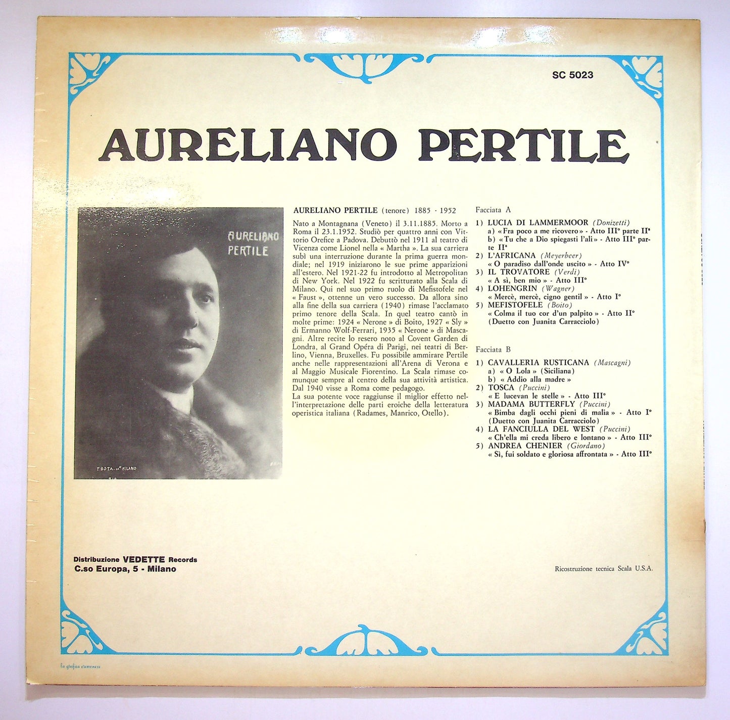 EBOND Aureliano Pertile - Aureliano Pertile Vinile V084129