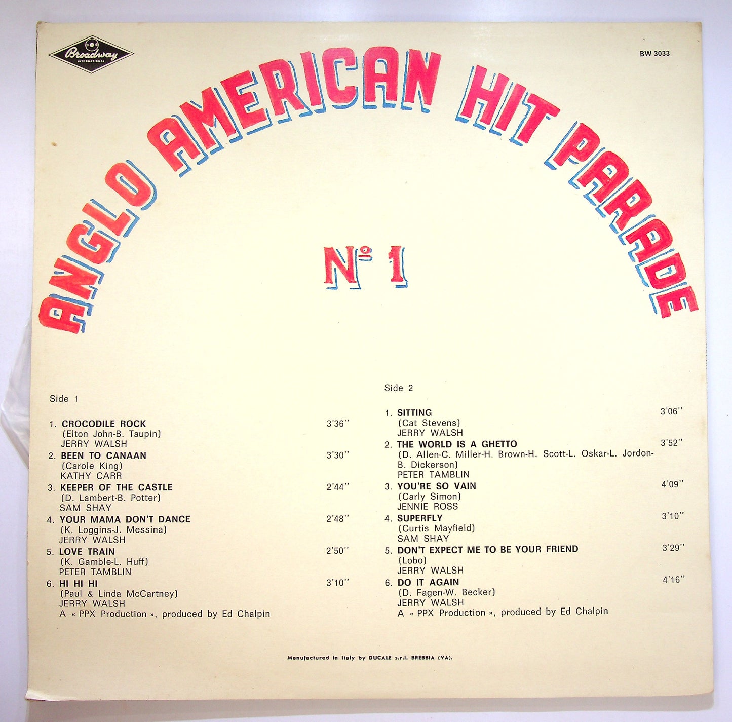 EBOND Various - Anglo American Hit Parade N° 1 Vinile V085005