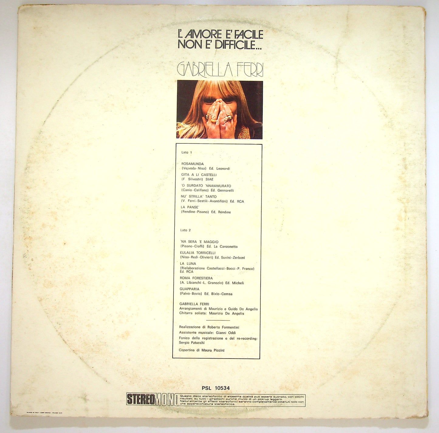 EBOND Gabriella Ferri - L'Amore E Facile Non E Difficile... Vinile V085135
