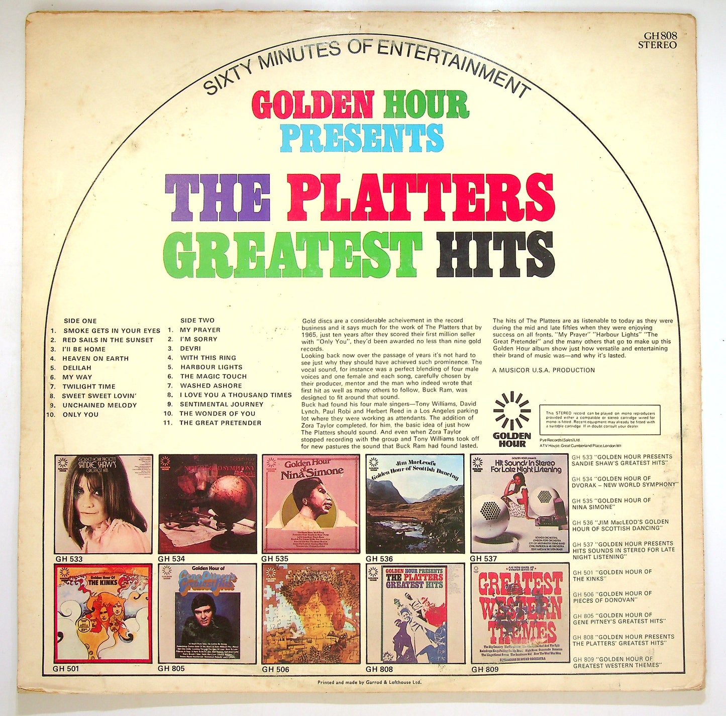 EBOND Golden Hour Presents The Platters Greatest Hits Vinile V085137