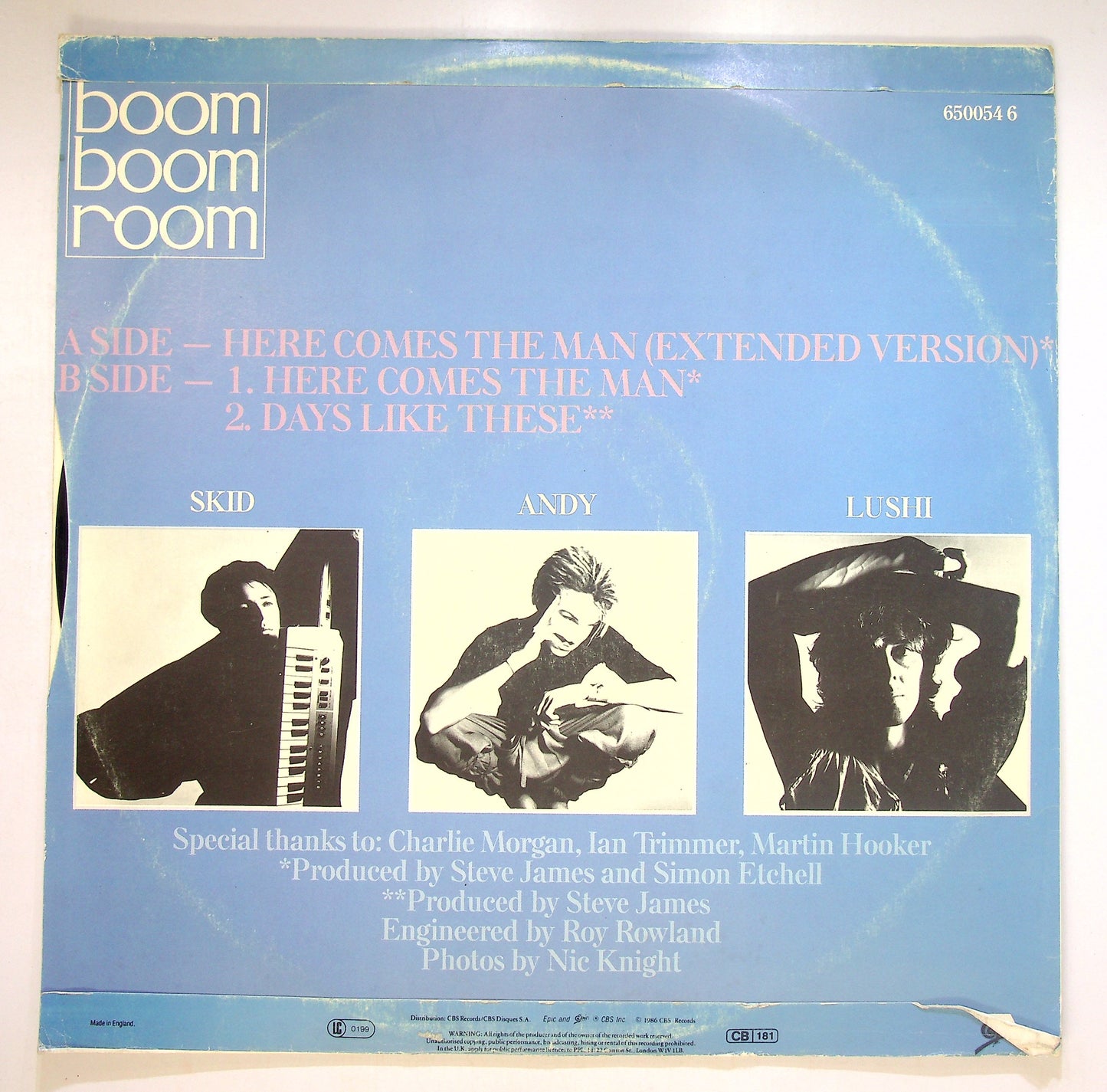 EBOND Boom Boom Room - Here Comes The Man Vinile V086031