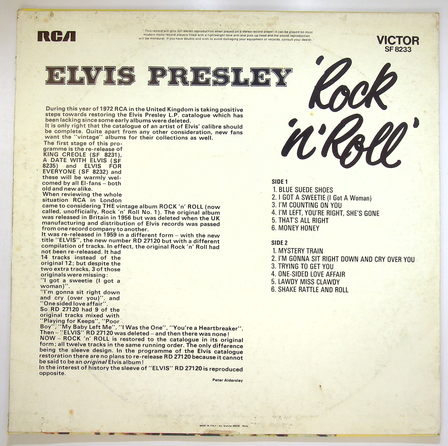 EBOND Elvis Presley - Rock 'N' Roll Vinile V087148