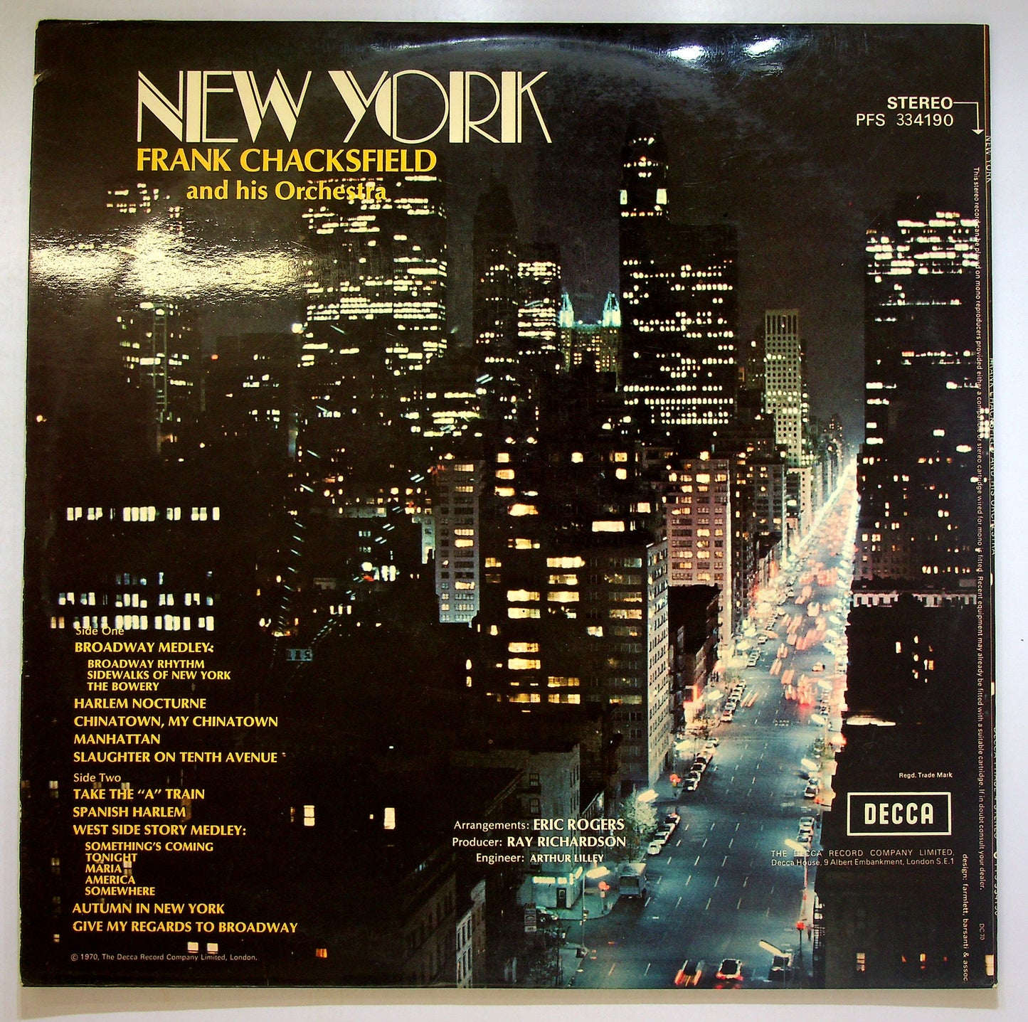 EBOND Frank Chacksfield And His Orchestra - New York Vinile V089063