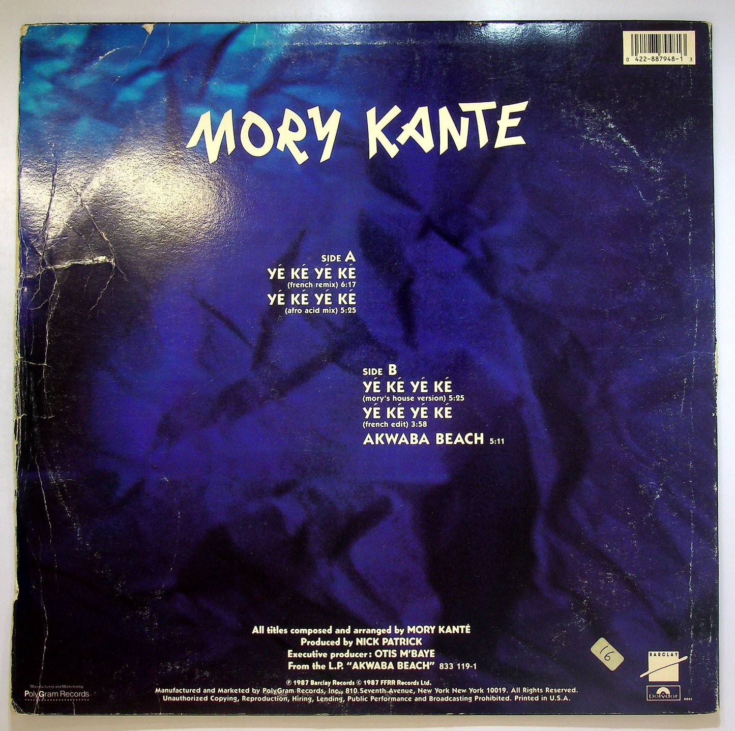 EBOND Mory Kante - Ye Ke Ye Ke Vinile V089077