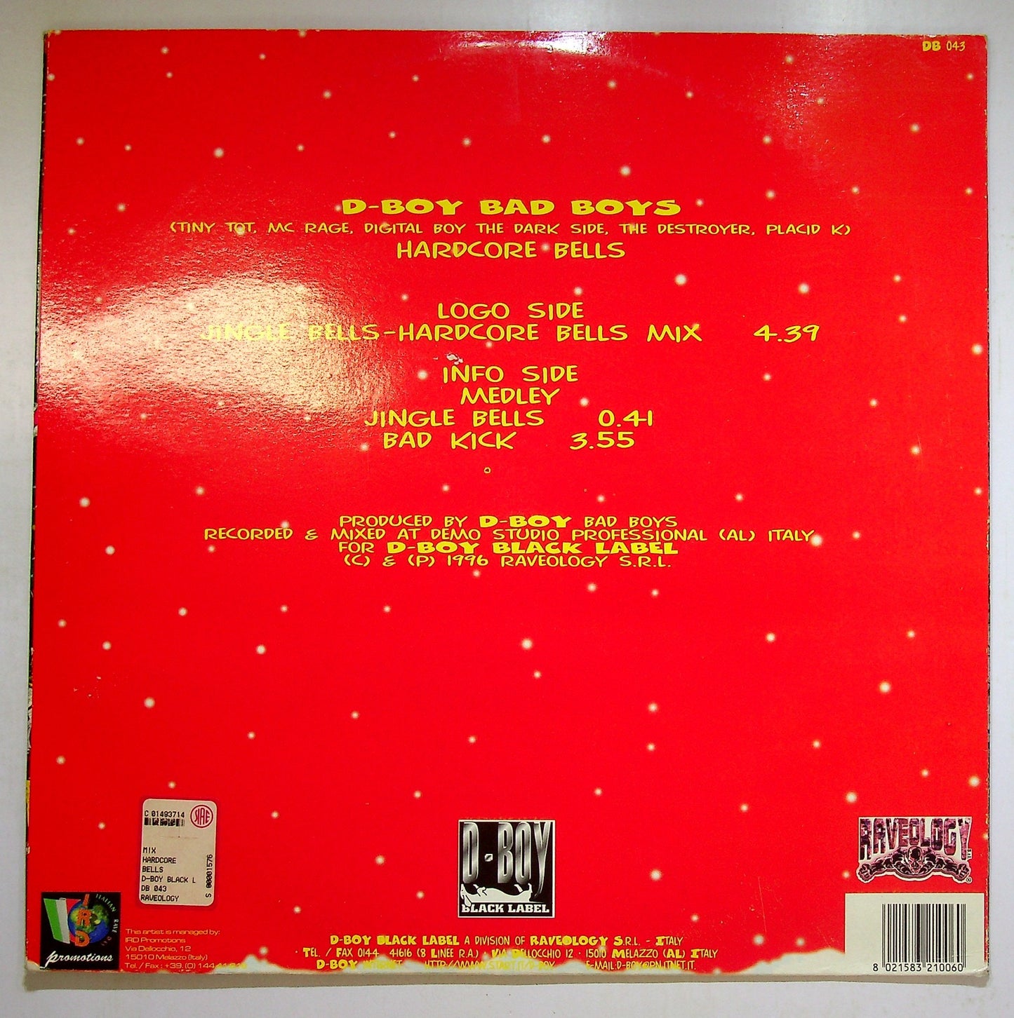 EBOND D-Boy Bad Boys - Hardcore Bells Vinile V091100