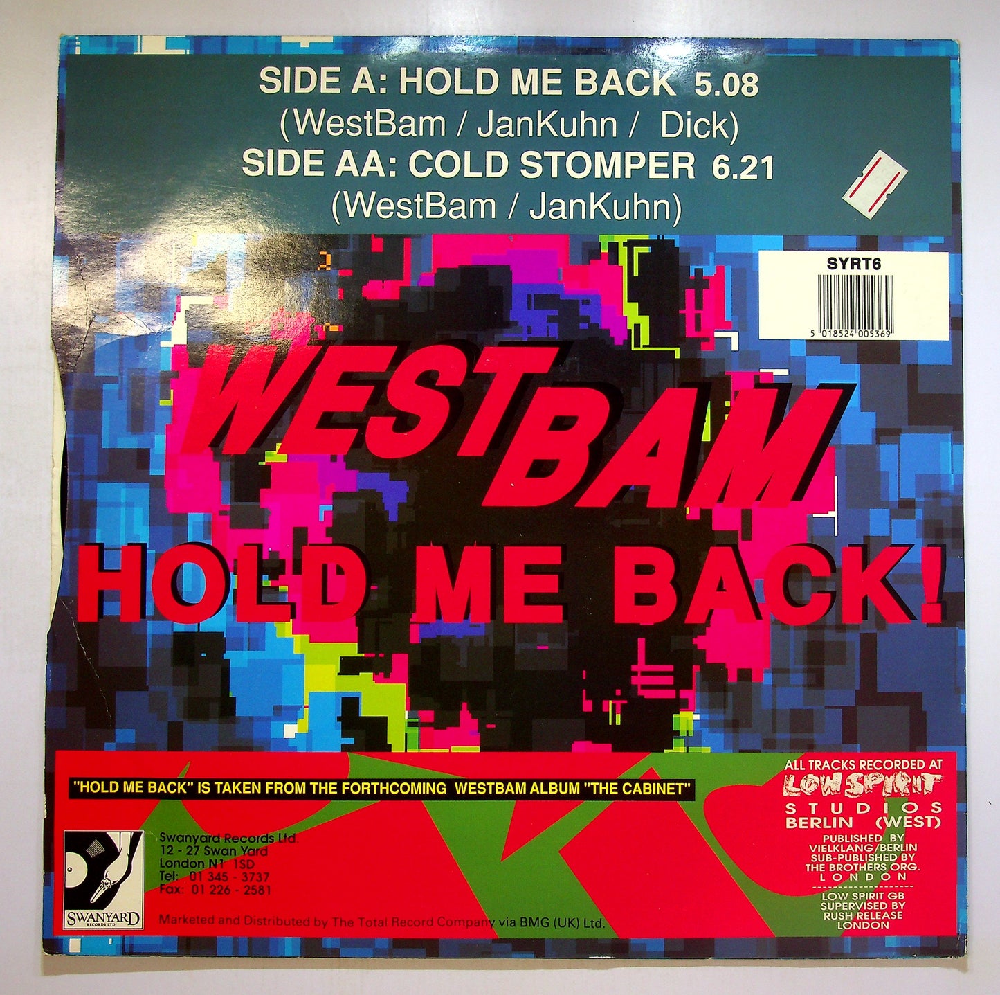 EBOND WestBam - Hold Me Back Vinile V091117