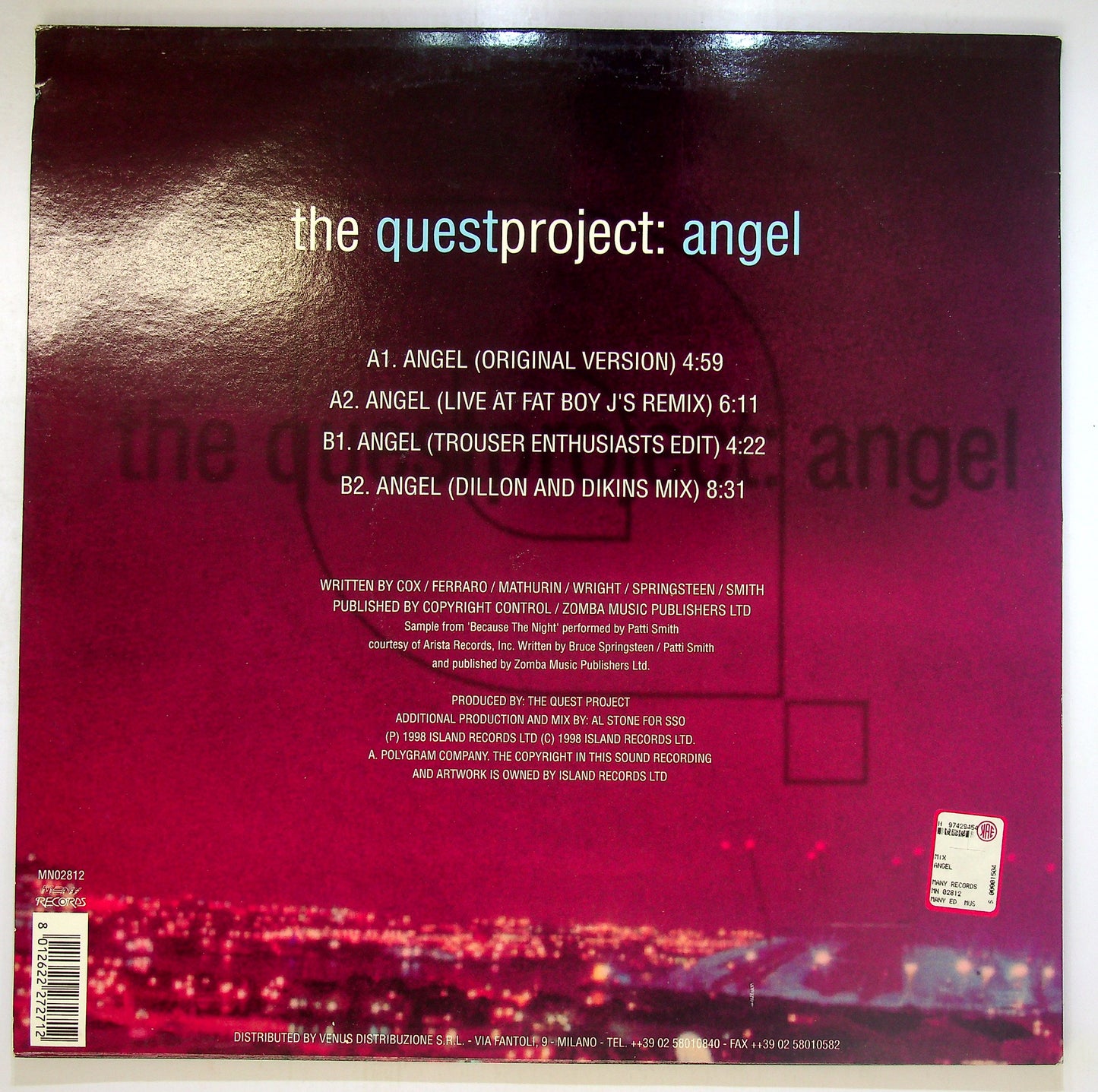 EBOND The Quest Project - Angel Vinile V092147