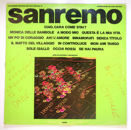 EBOND Le Canzoni Finaliste Del XXIV Festival Di Sanremo Vinile V094012