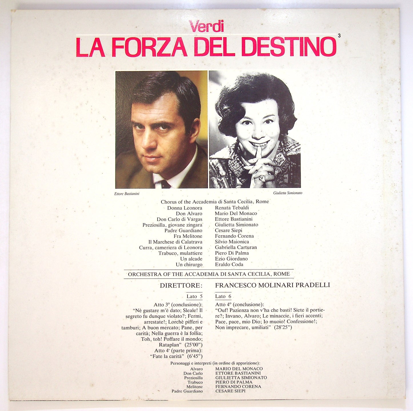 EBOND Verdi - La Forza Del Destino - 3 Vinile V094027