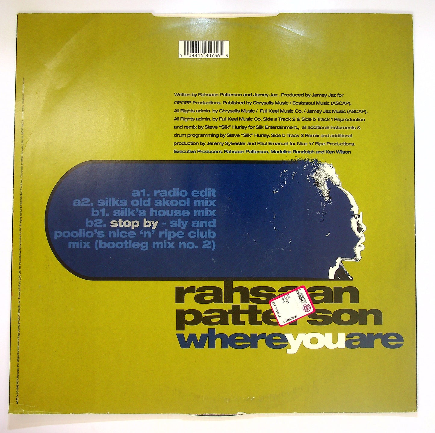EBOND Rahsaan Patterson - Where You Are Vinile V094042