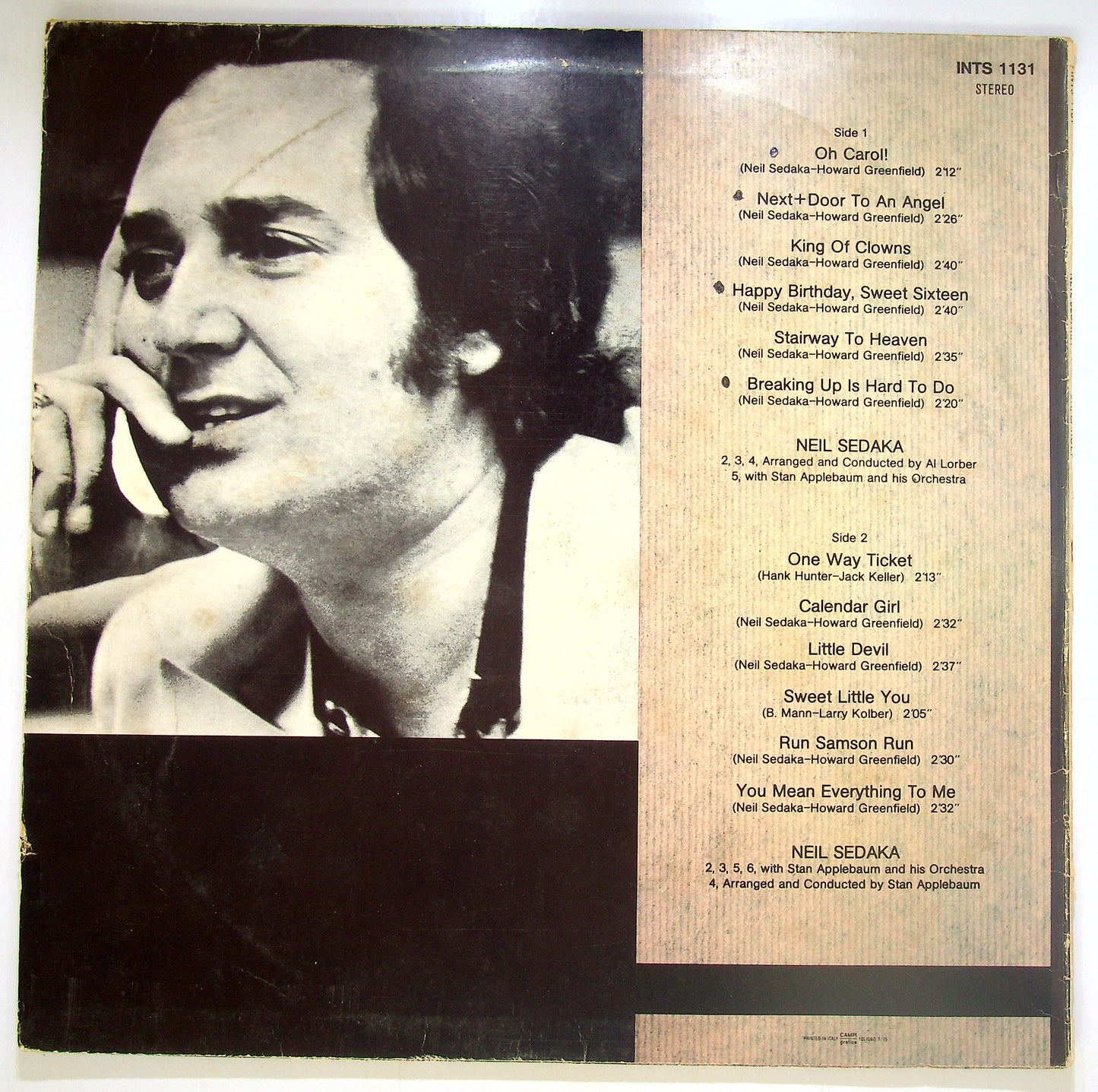 EBOND Neil Sedaka - Oh Carol! Vinile V094141