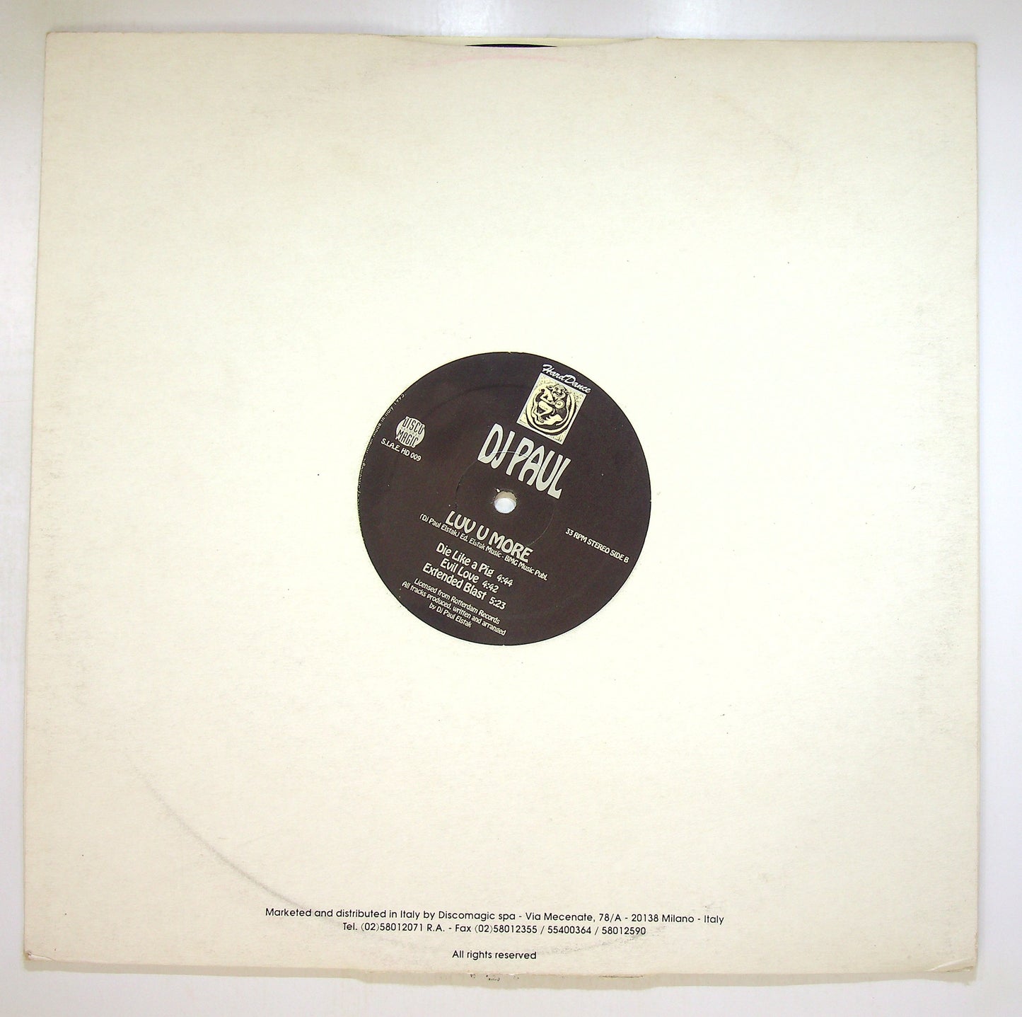 EBOND Dj Paul - Luv U More Vinile V095058