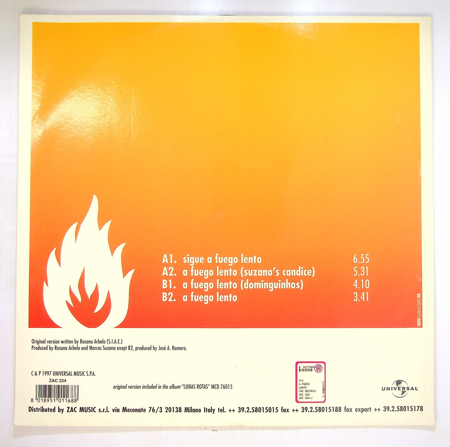 EBOND Rosana - A Fuego Lento Vinile V096027
