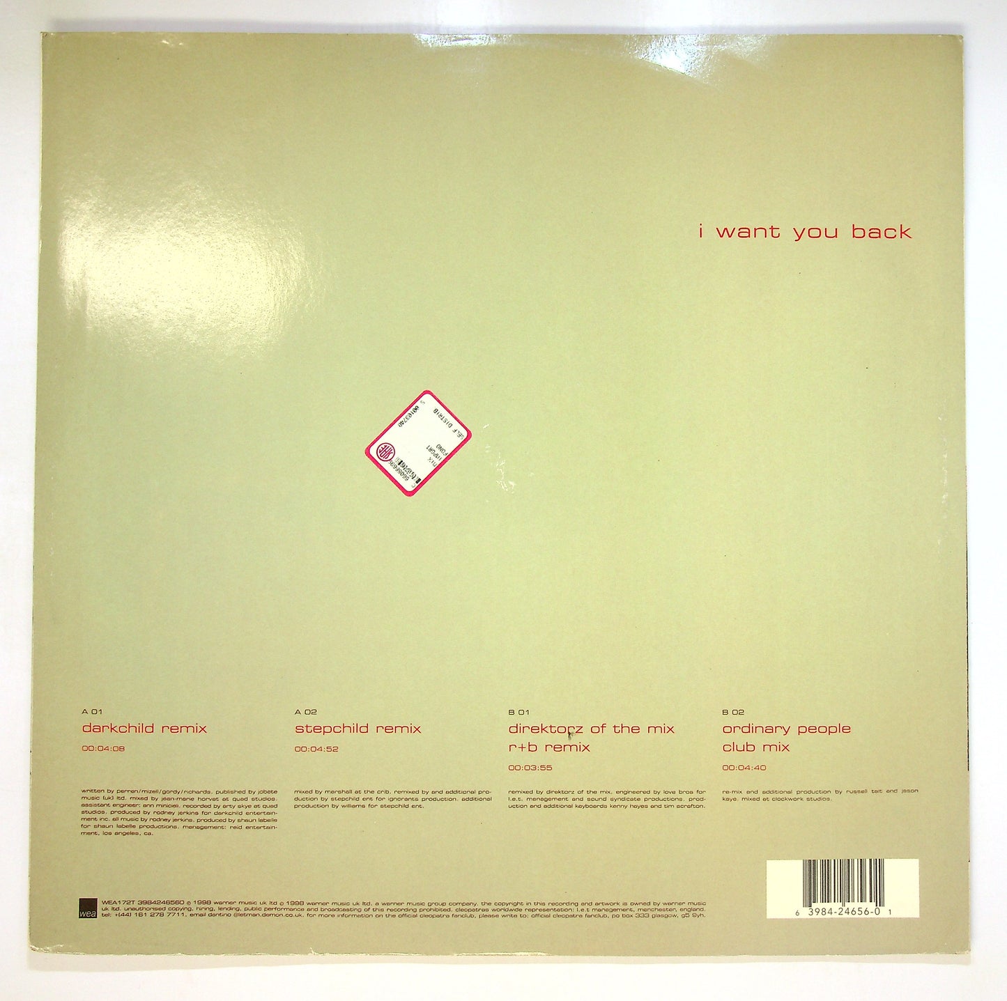 EBOND Cleopatra - I Want You Back Vinile V096066