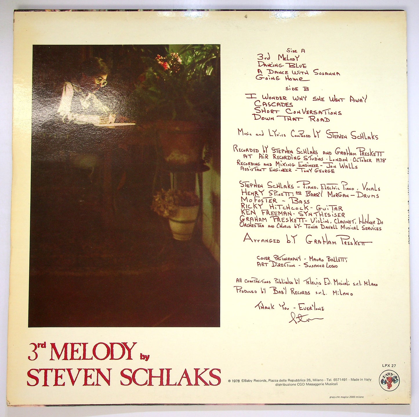 EBOND Steven Schlaks - 3rd Melody Vinile V096085