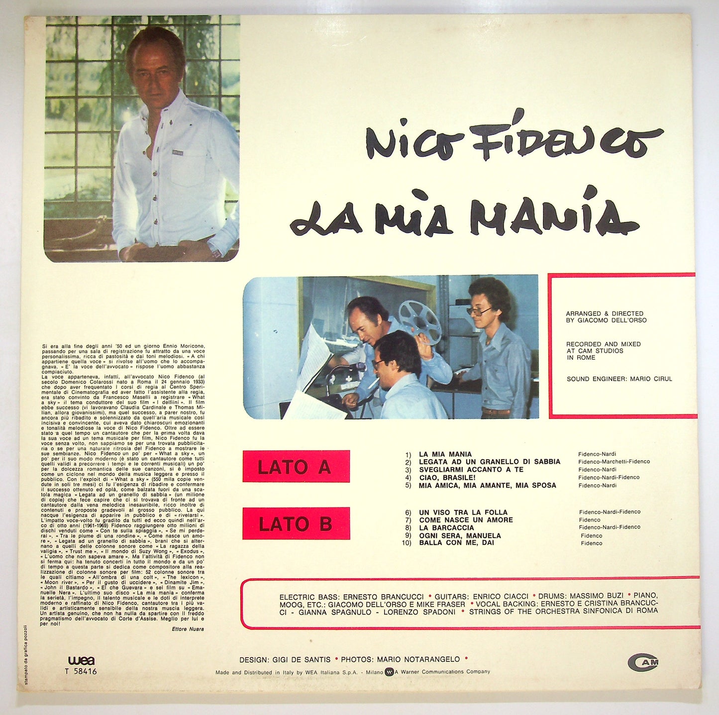 EBOND Nico Fidenco - La Mia Mania Vinile V096098