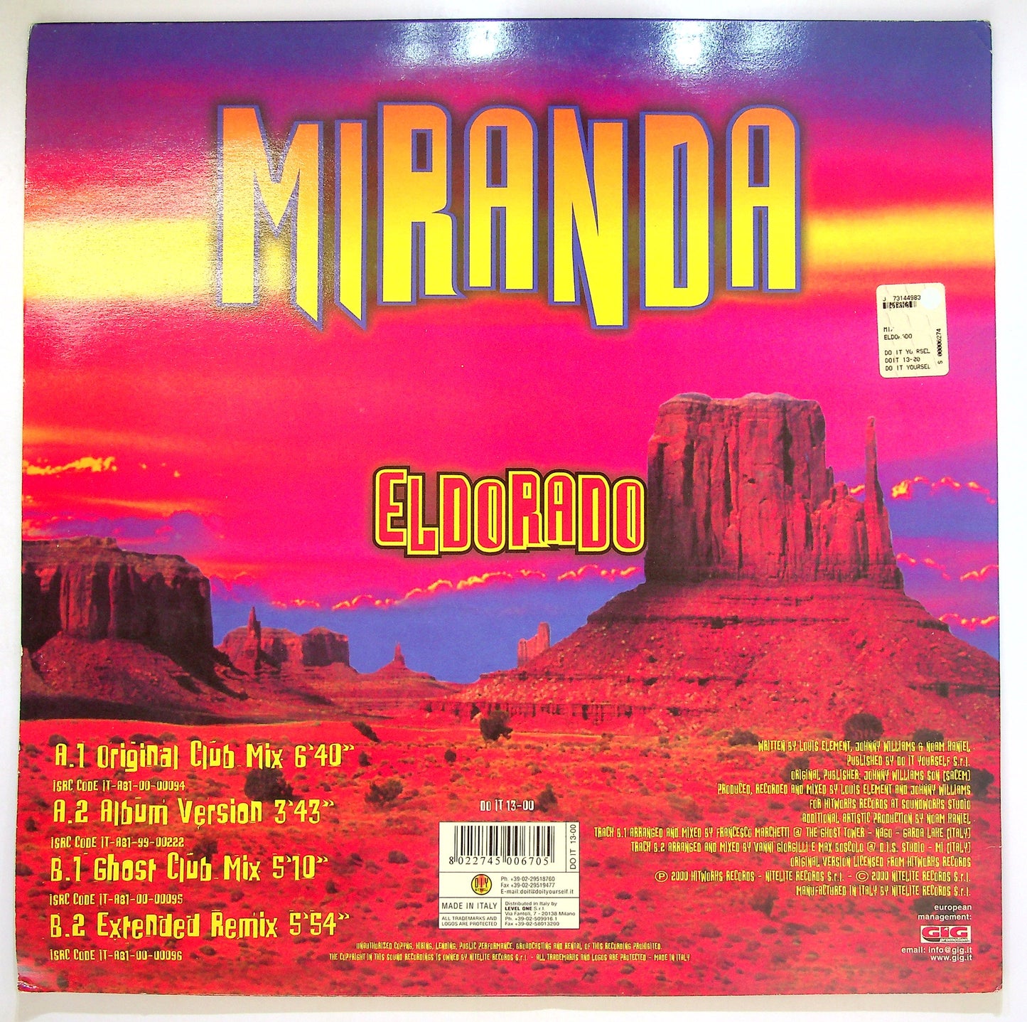 EBOND Miranda - Eldorado Vinile V097040