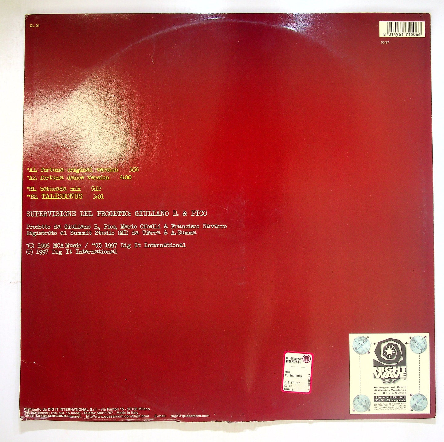 EBOND Tierra Featuring Cecilia Gayle - El Talisman Vinile V097137