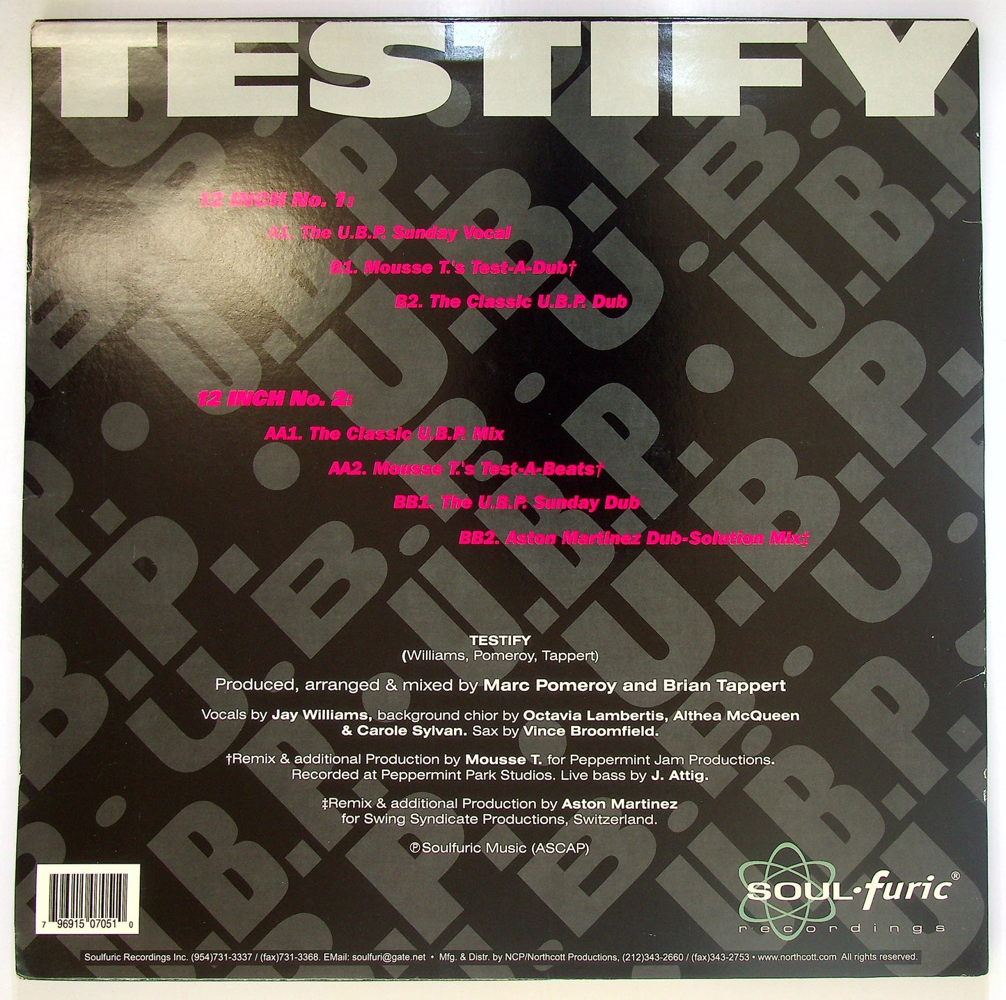 EBOND Urban Blues Project Presents Jay Williams - Testify Vinile V097143