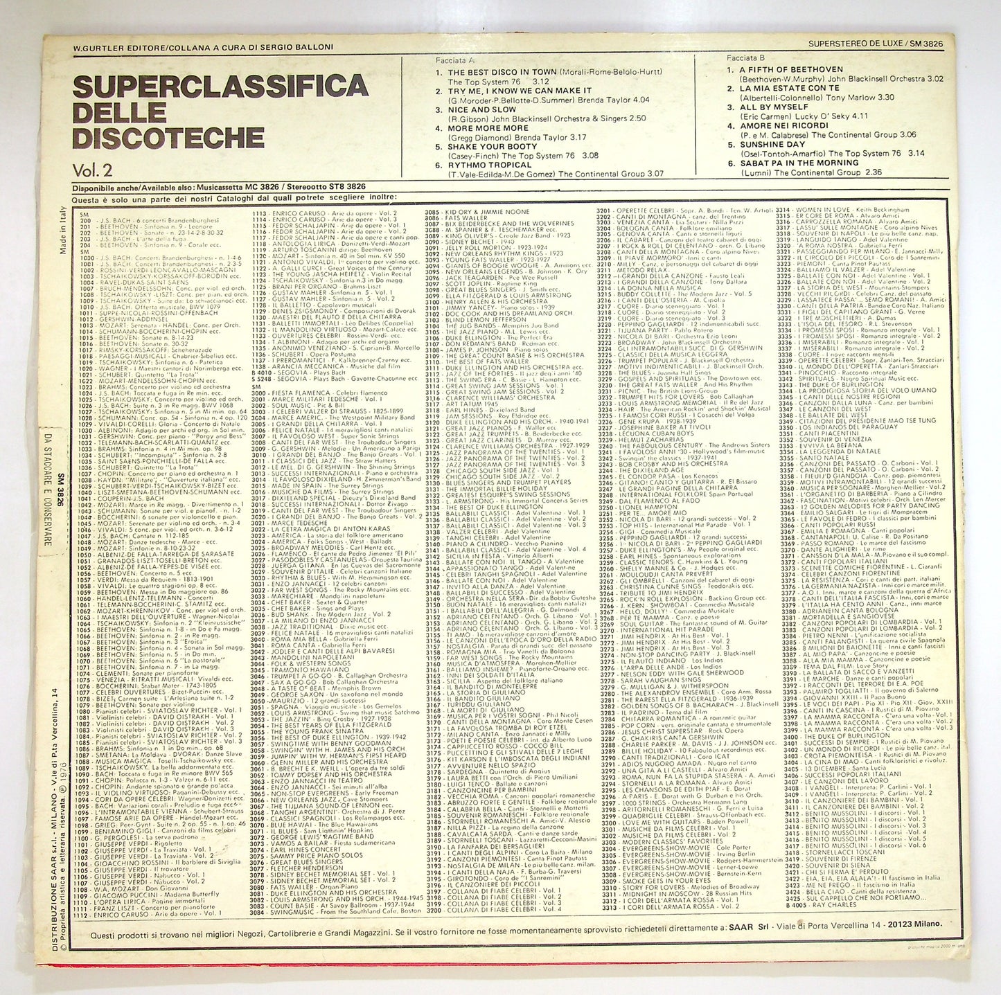 EBOND Various - Superclassifica Delle Discoteche Vol.2 Vinile V097149